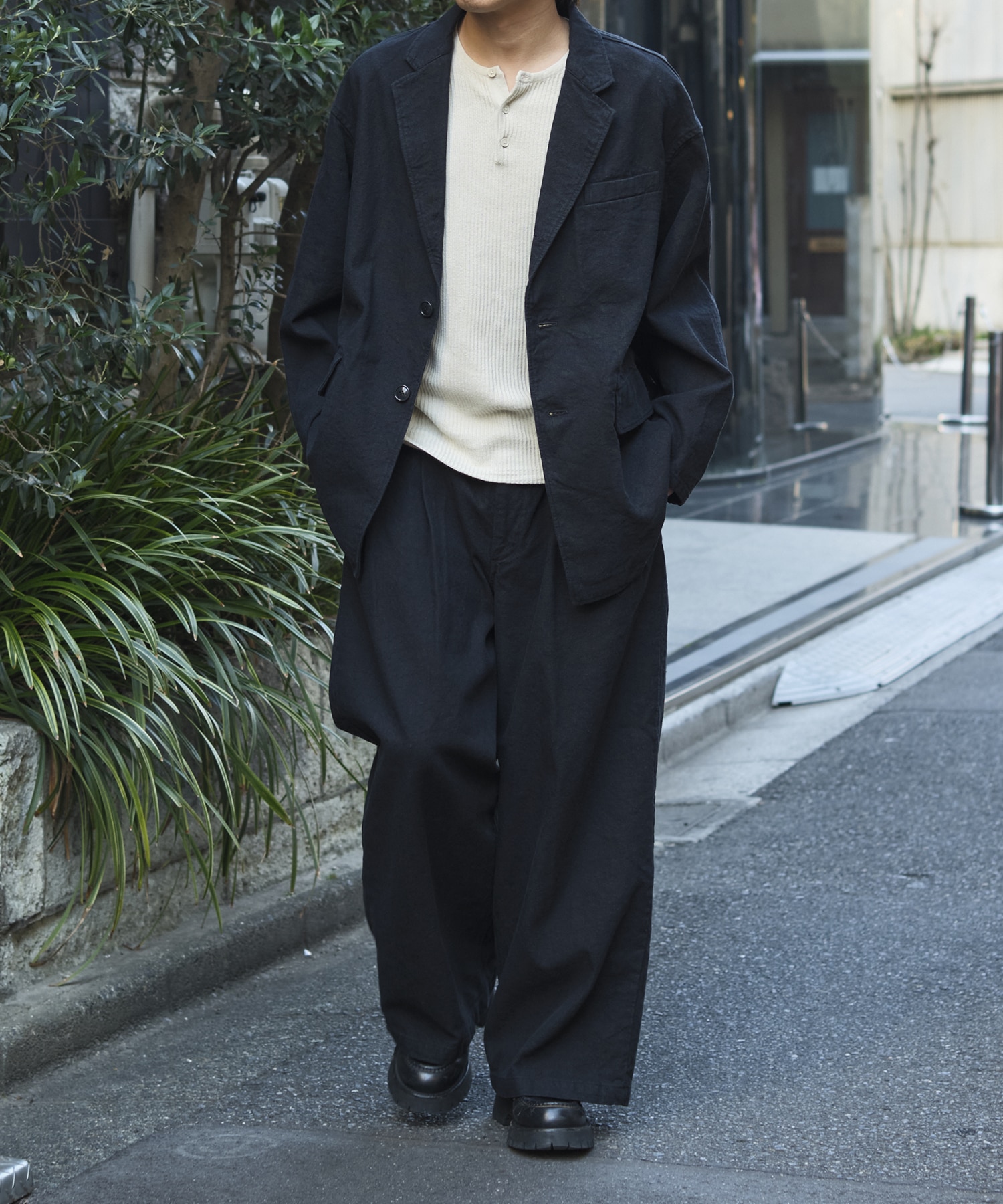 C/Li Canvas 2 Tuck Trousers COOTIE PRODUCTIONS