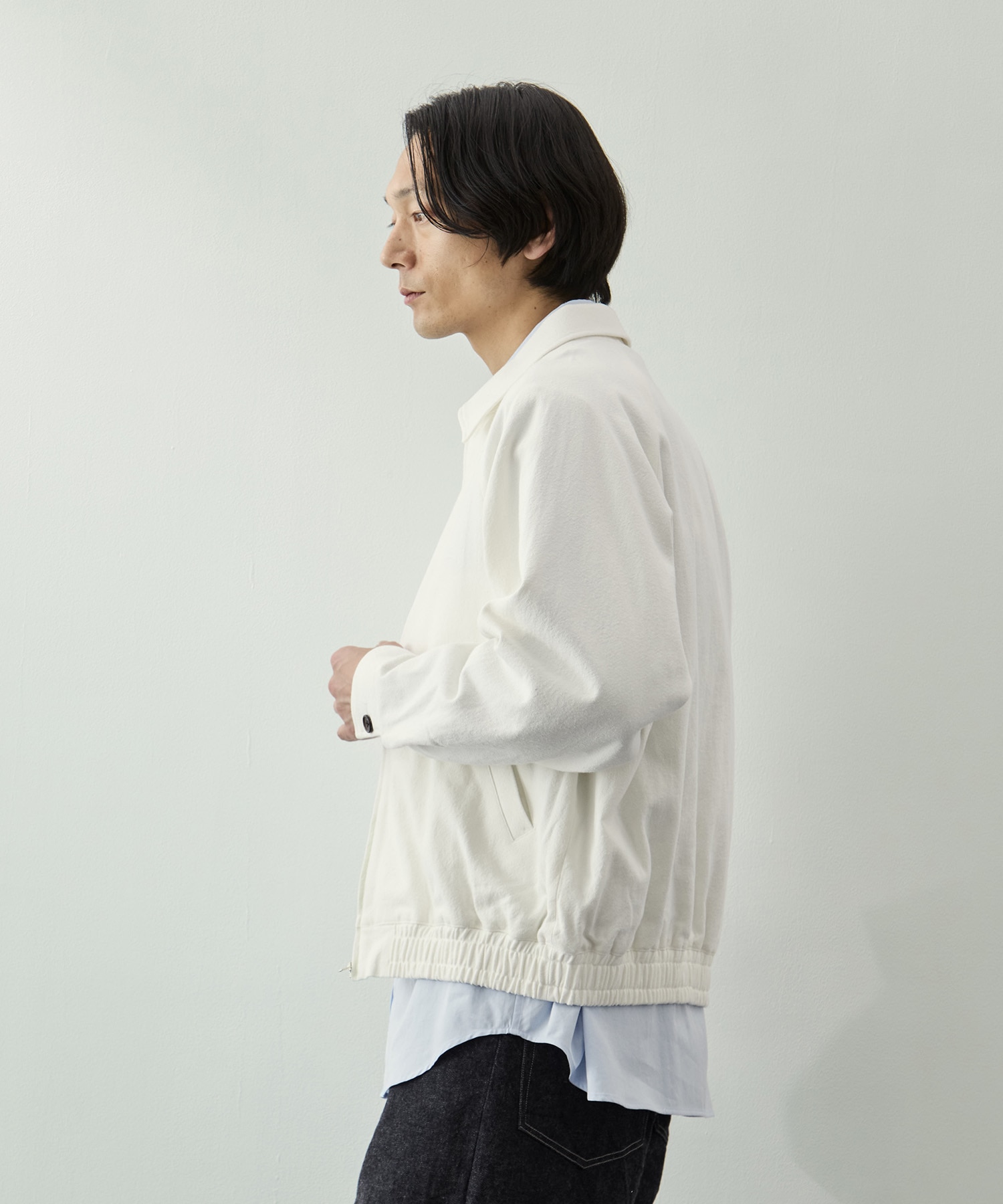 COTTON SILK RAGLAN BLOUSON FUJI
