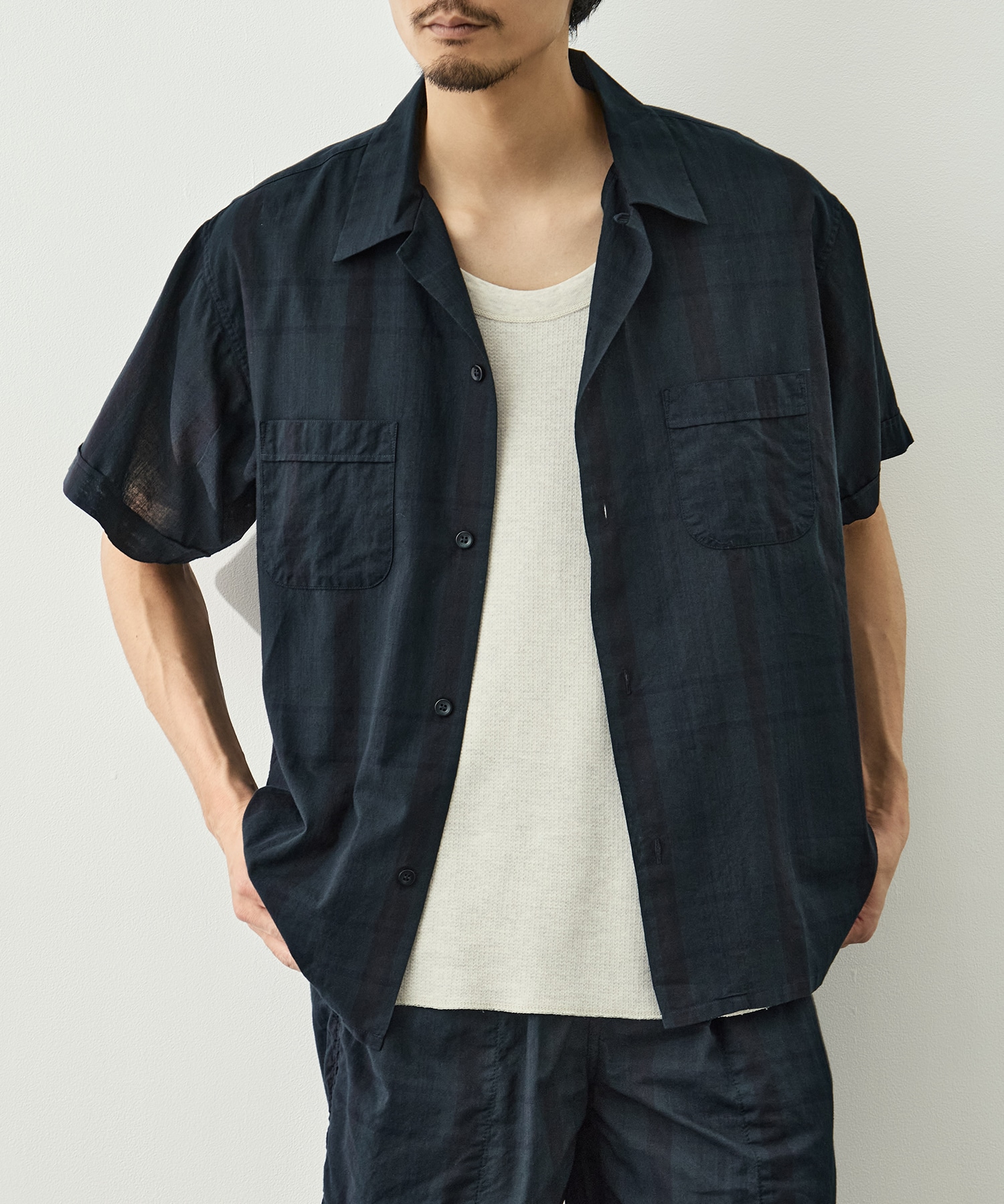 MADRAS DYED S/S SHIRT MASSES