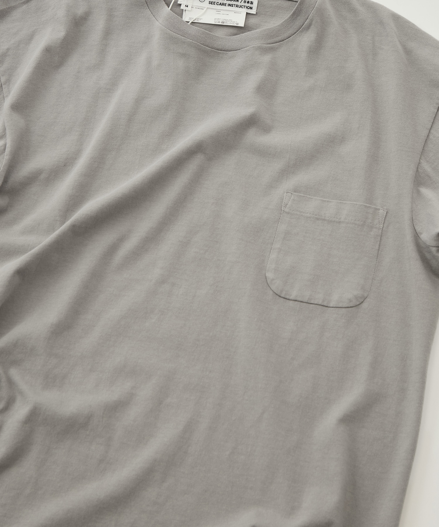 度詰めTシャツ　ポケット付き YAECA