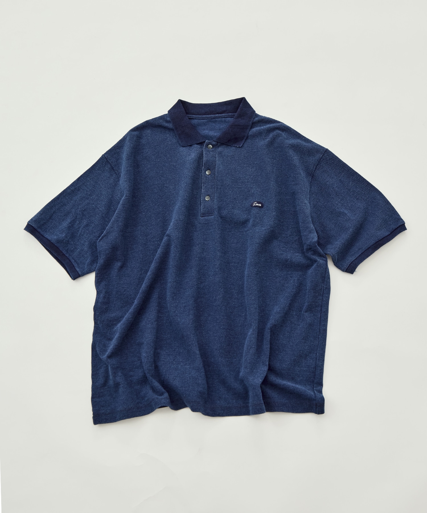 PC-006-3349-0040/BLUE/H/W INDIGO POLO SHIRT PORTER CLASSIC