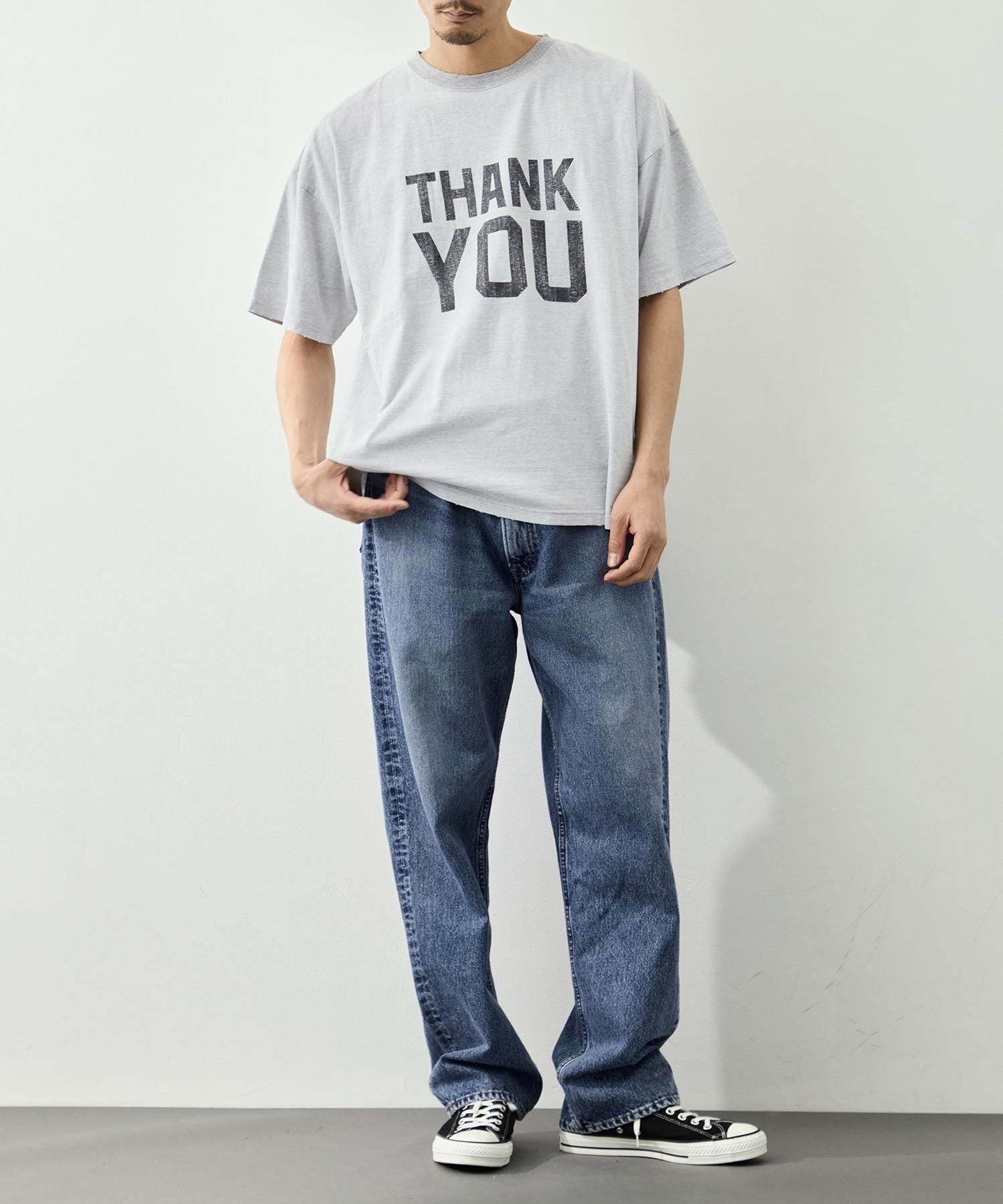 NEW SP加工20/-天竺BIGサイズT(THANK YOU) REMI RELIEF