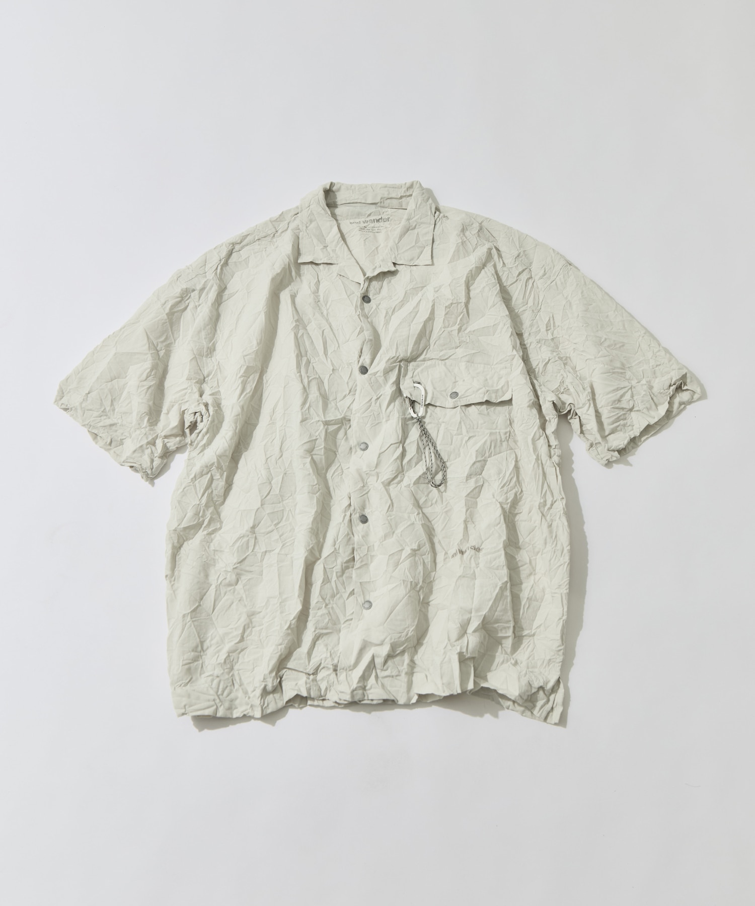 washer pleated open SS shirt and wander