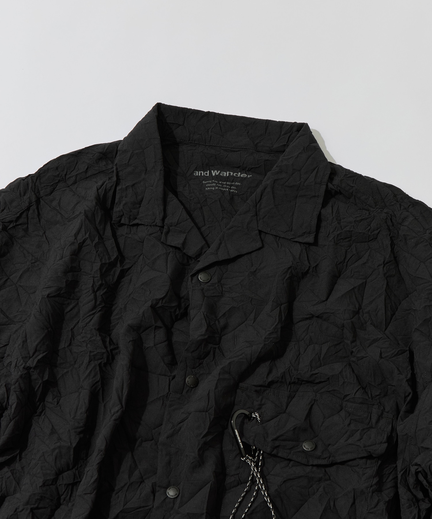 washer pleated open SS shirt and wander