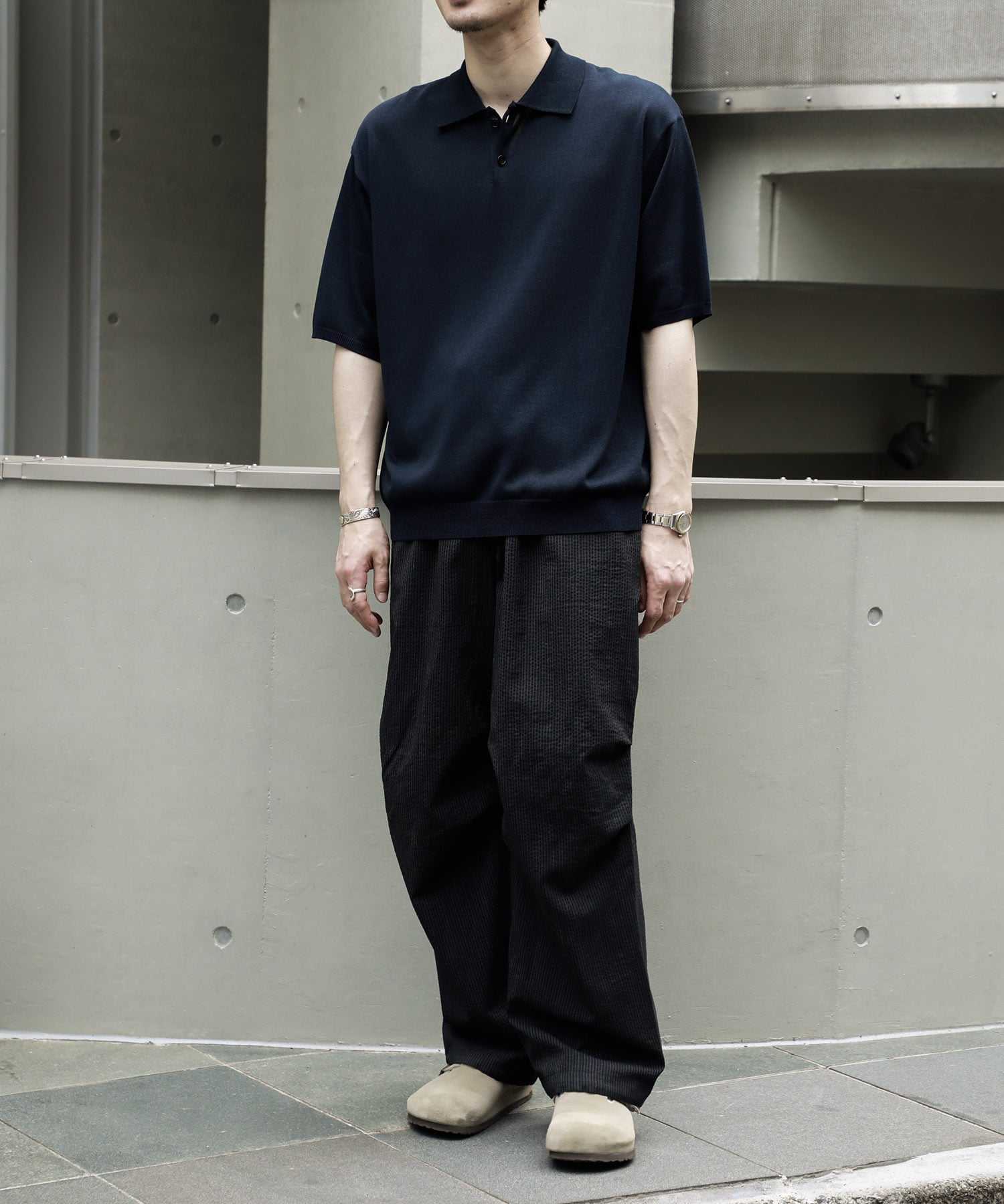 別注KNEE TUCK PANTS marka