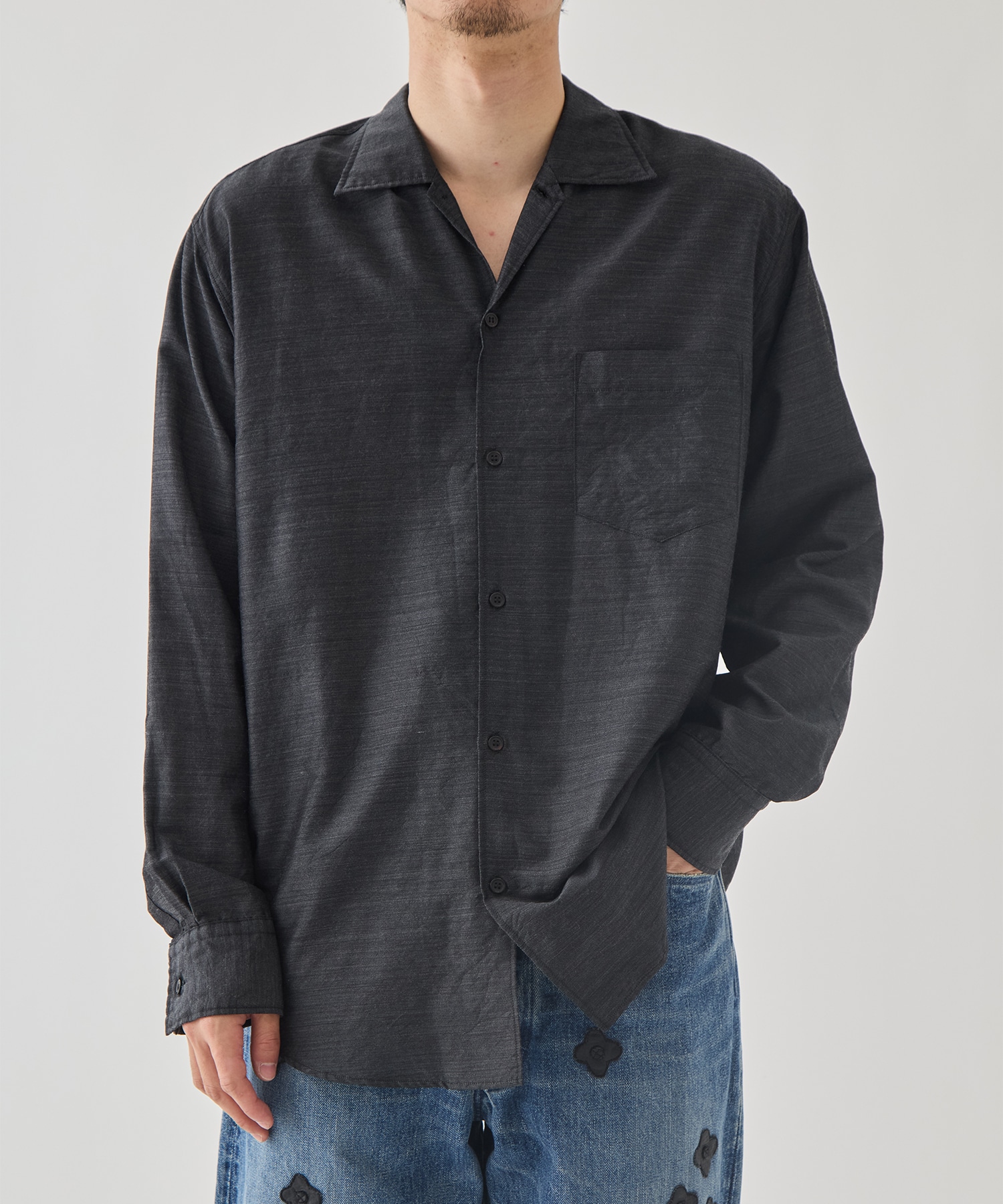 OPEN COLLAR L/S SHIRT marka