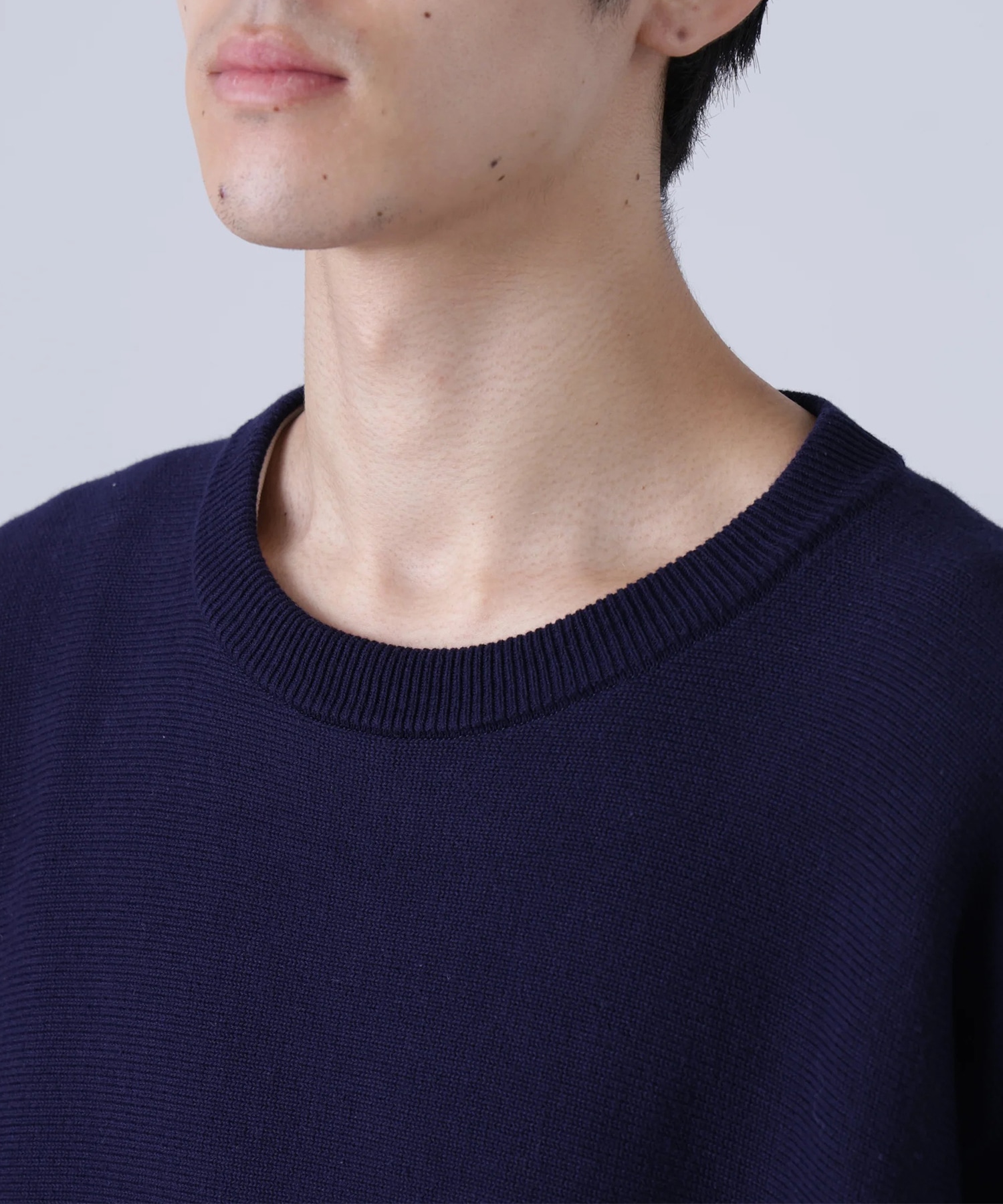 CREW NECK KNIT SWEAT -Tight Tension Cotton- SEVEN BY SEVEN