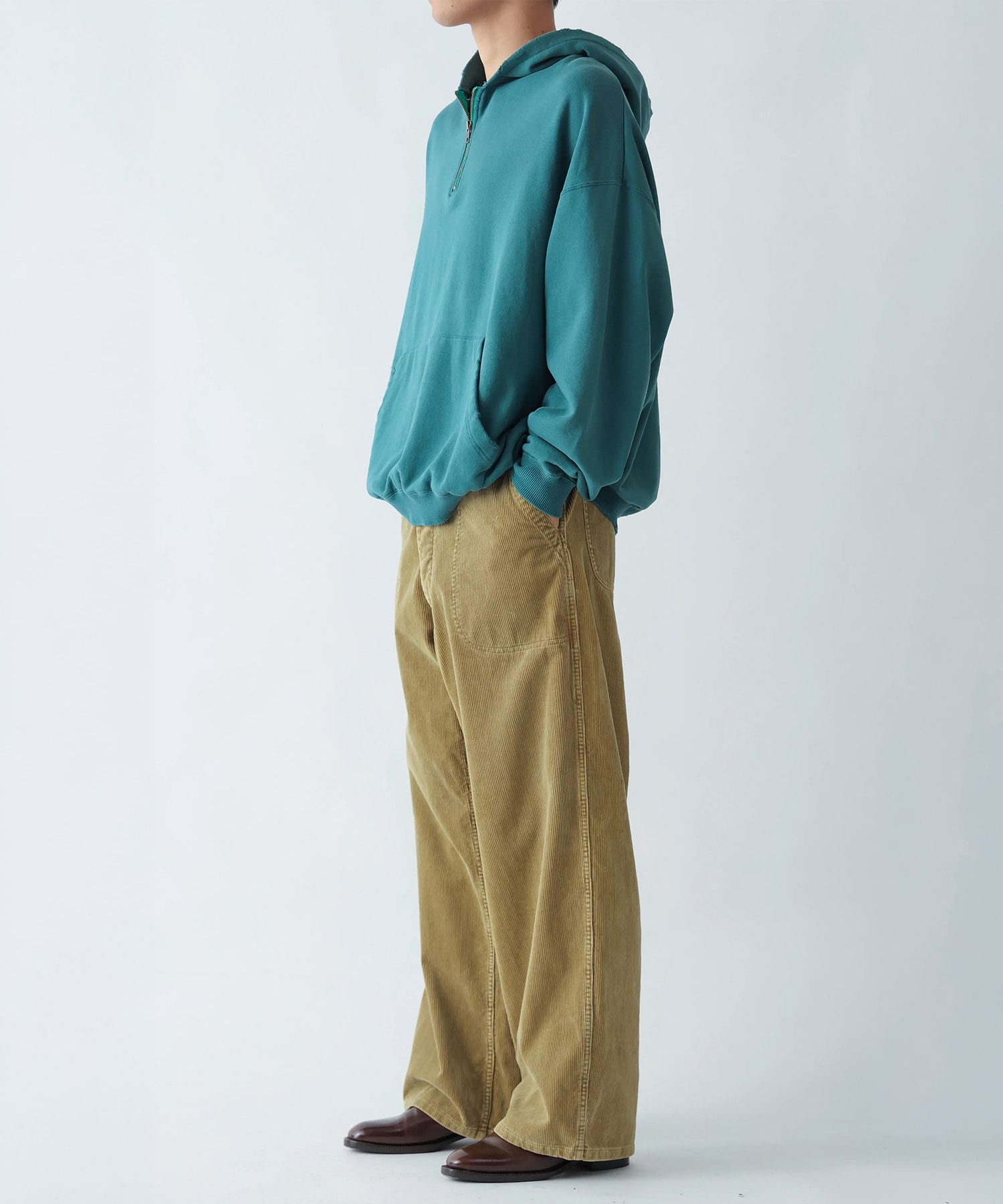 VINTAGE WASHED HALF ZIP HOODIE New Manual