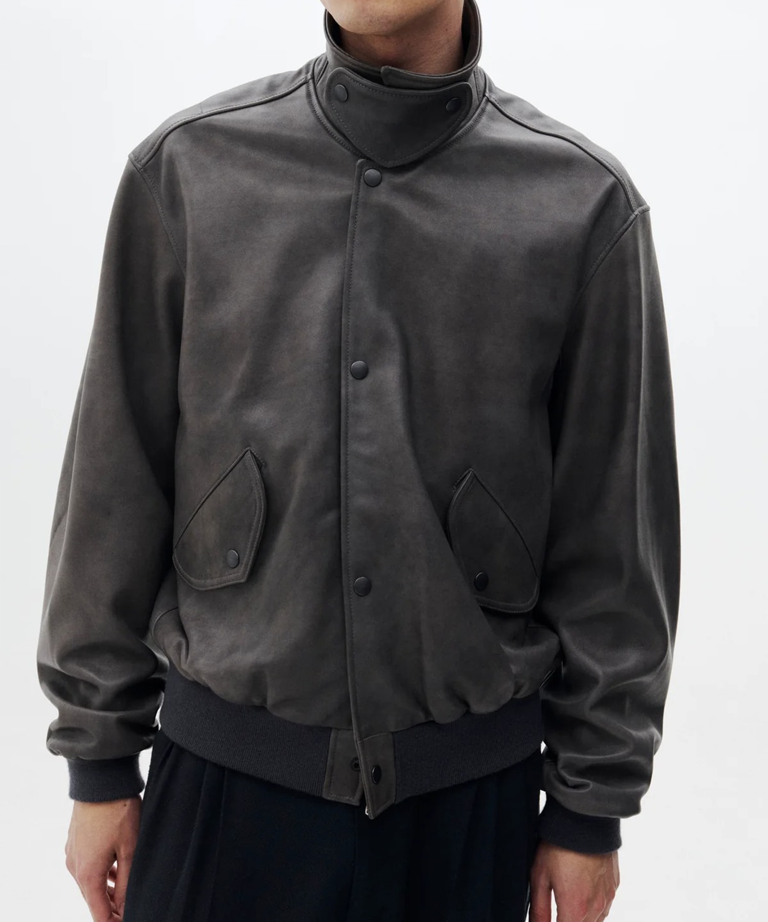 Lamb Leather Bomber Jacket YOKE
