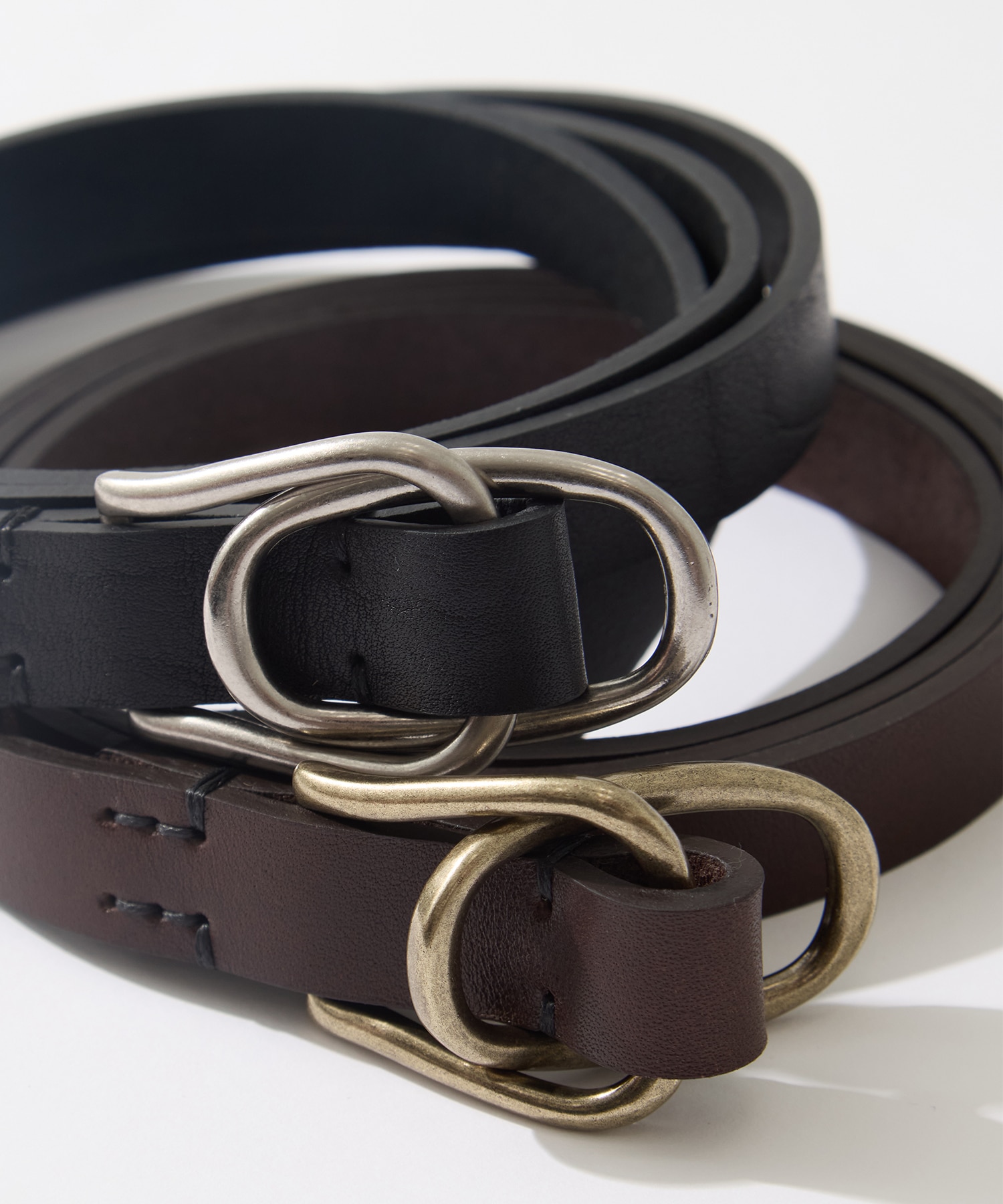 Double Buckel Leather Belt YOKE