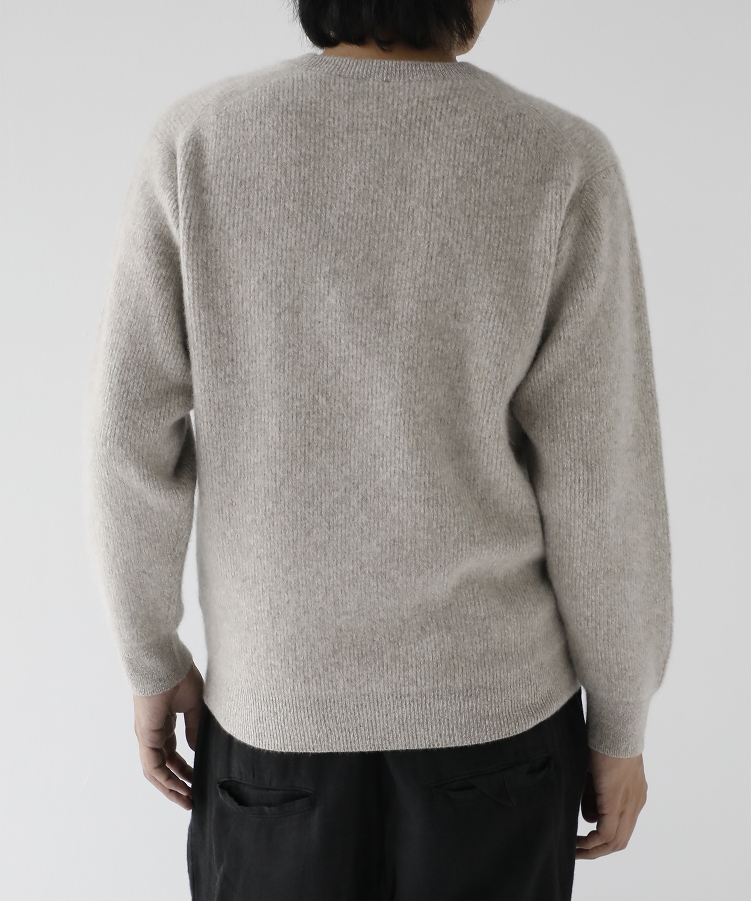 CASHMERE FOX CREW NECK BATONER