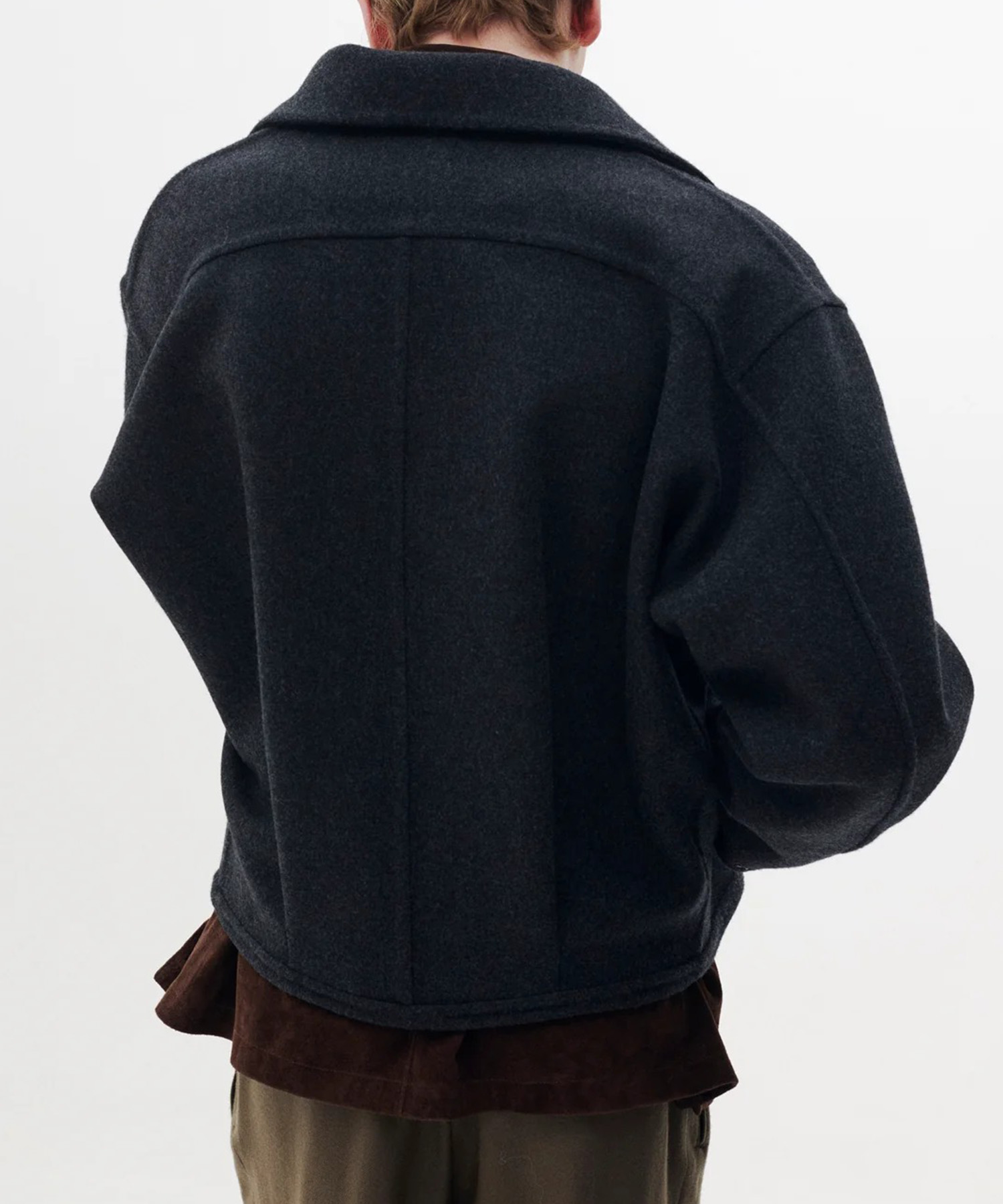 Wool Cashmere Balloon Silhouette Blouson YOKE