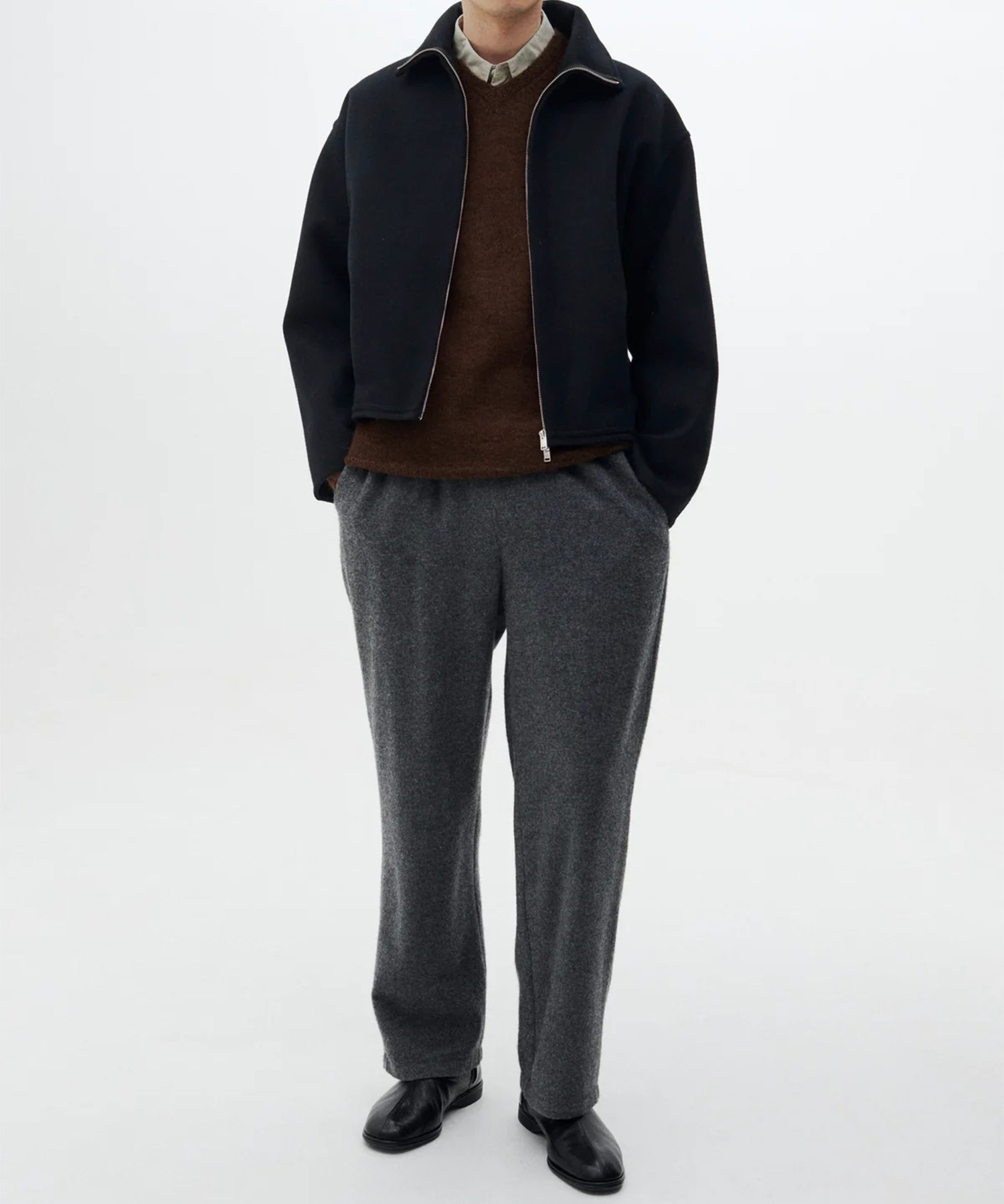 Wool Cashmere Balloon Silhouette Blouson YOKE