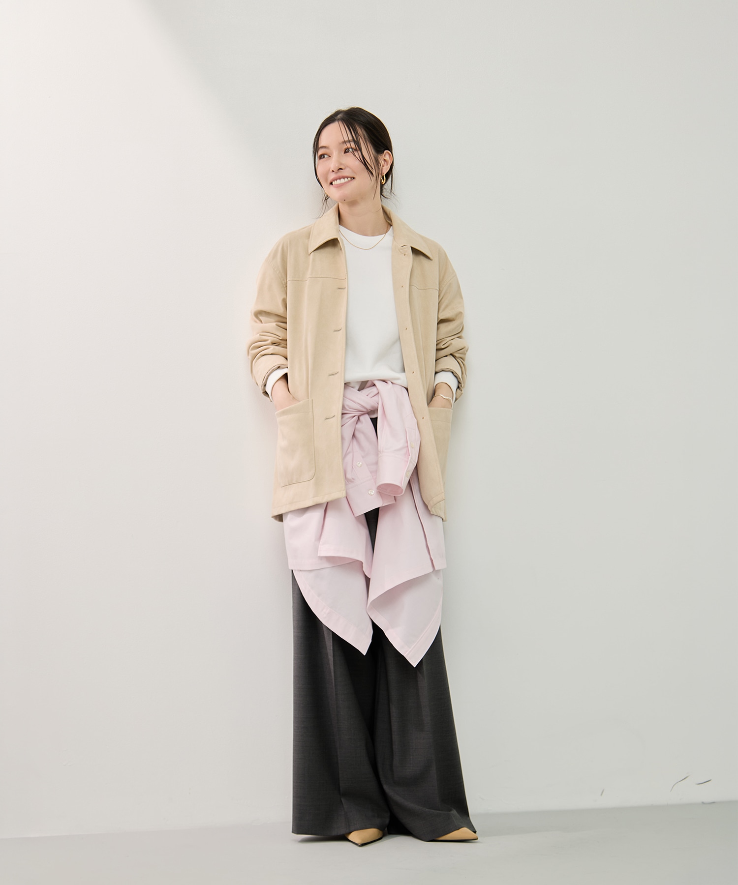 SUPER140ウォッシャブルウールワイドパンツ KEY TIMEZ