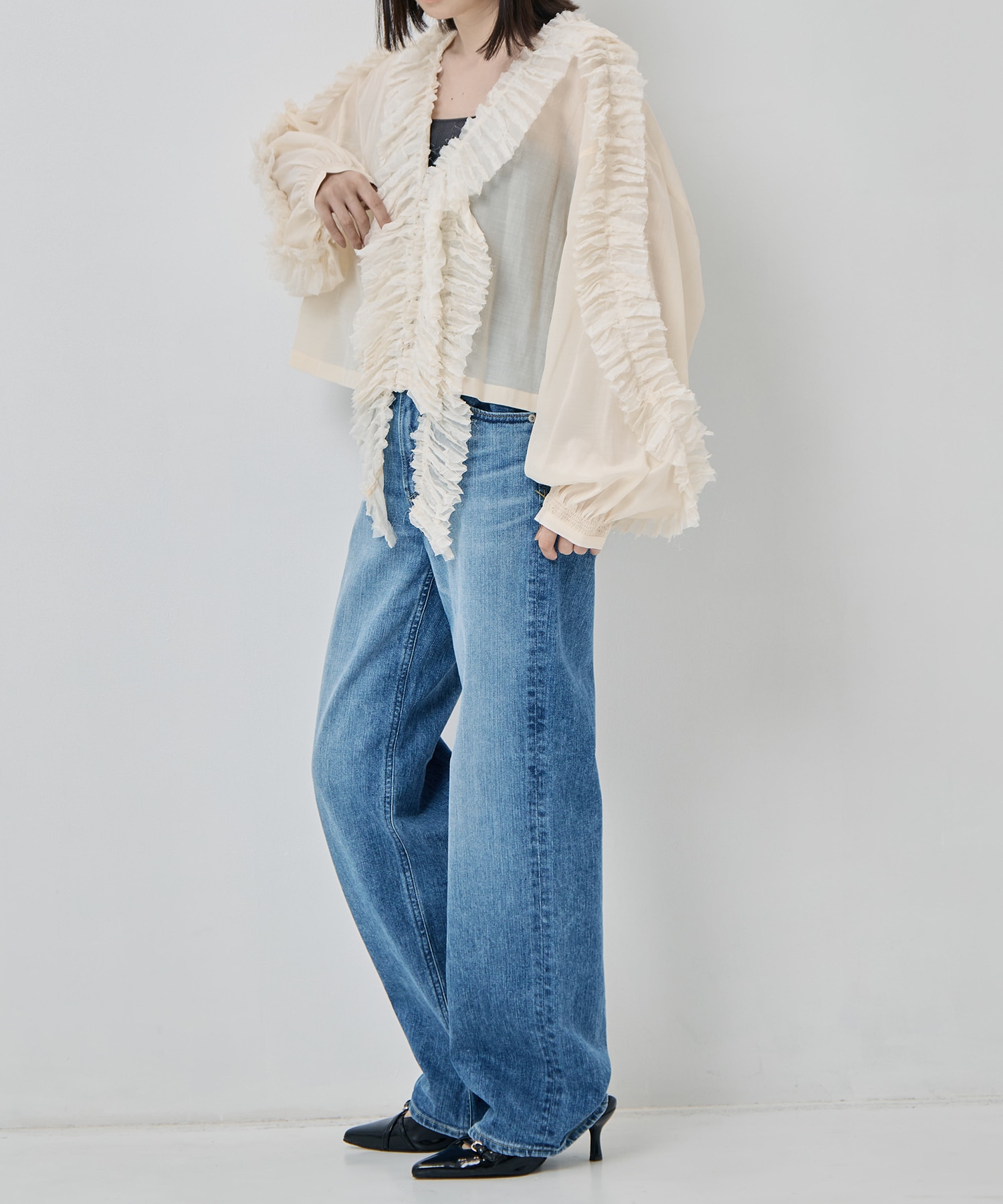 RUFFLE CHIFFON BLOUSE muller of yoshiokubo