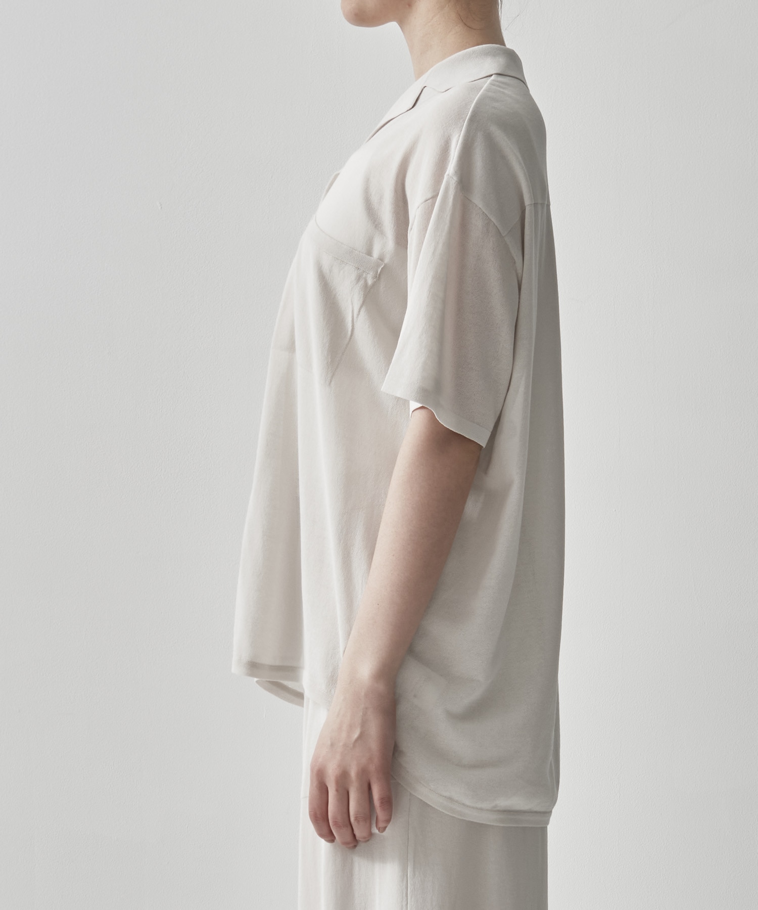 HIGH TWIST COTTON KNIT SHIRT ATON