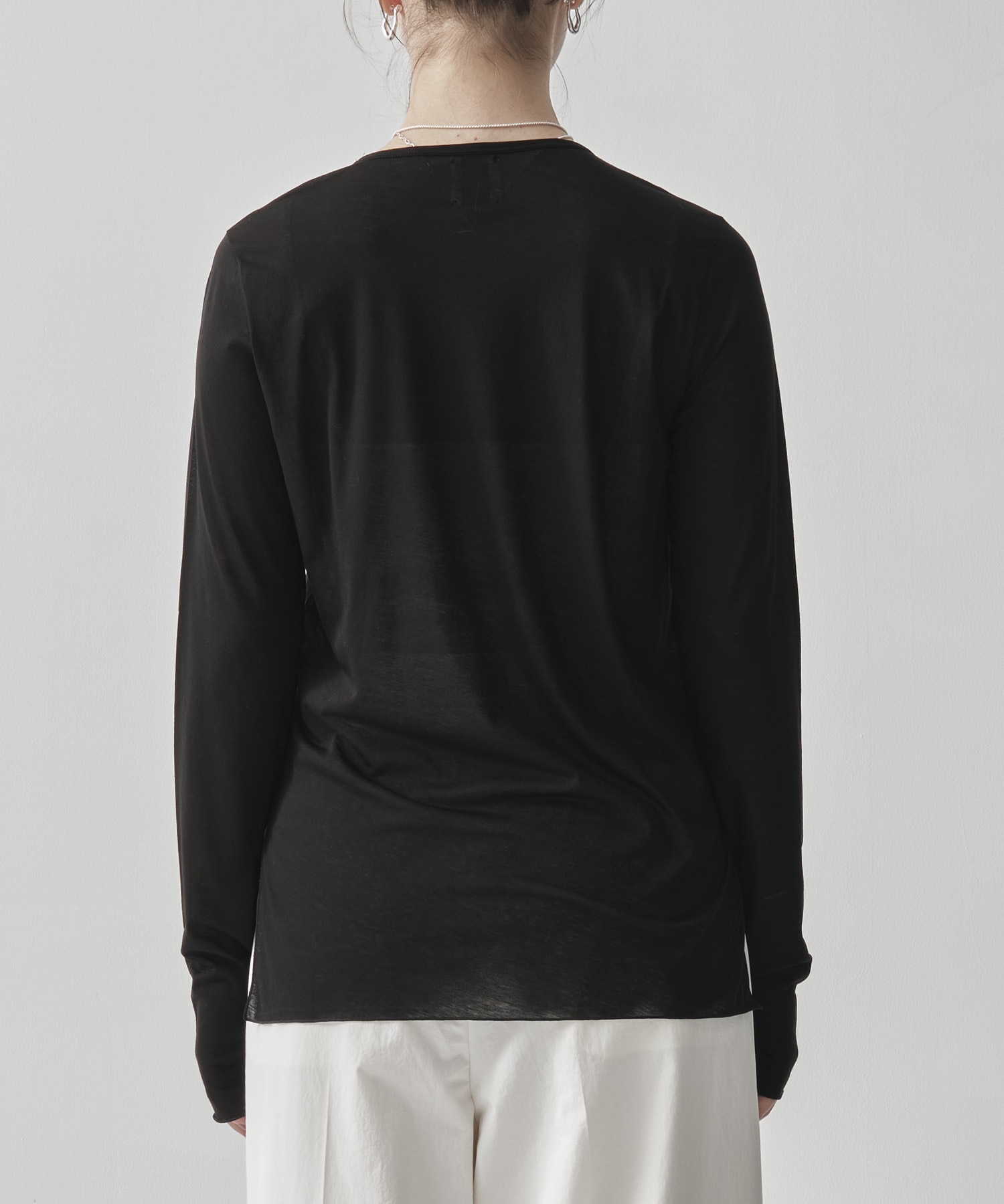 Side Slit Crew Neck Long Sleeve T GOOD PEOPLE GOOD STITCHING GOOD PRODUCT