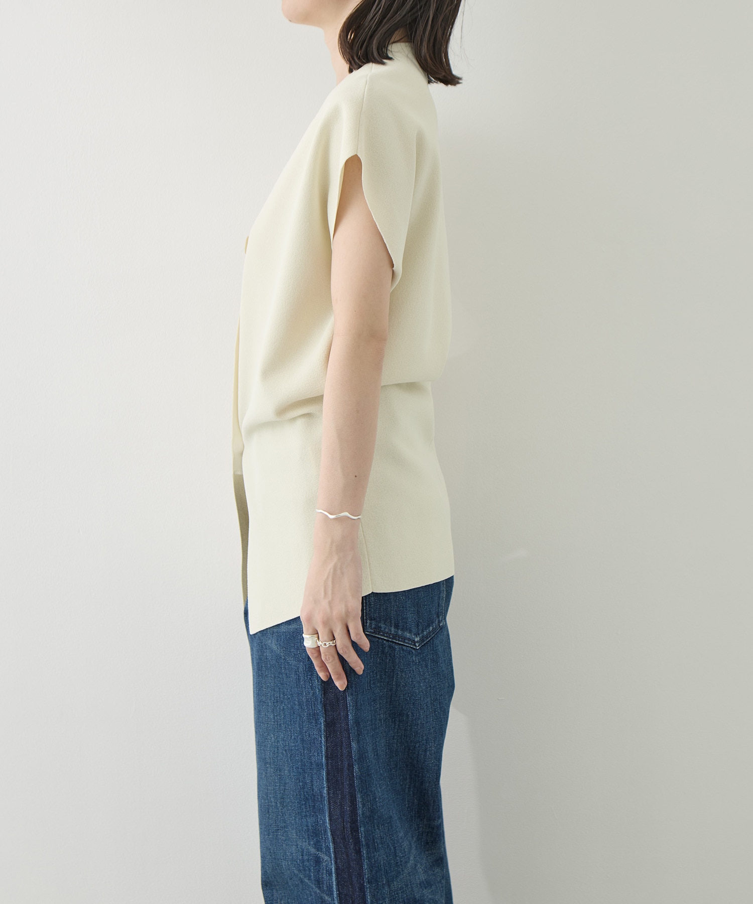 Dry Milano-rib Knit Vest WRAPINKNOT