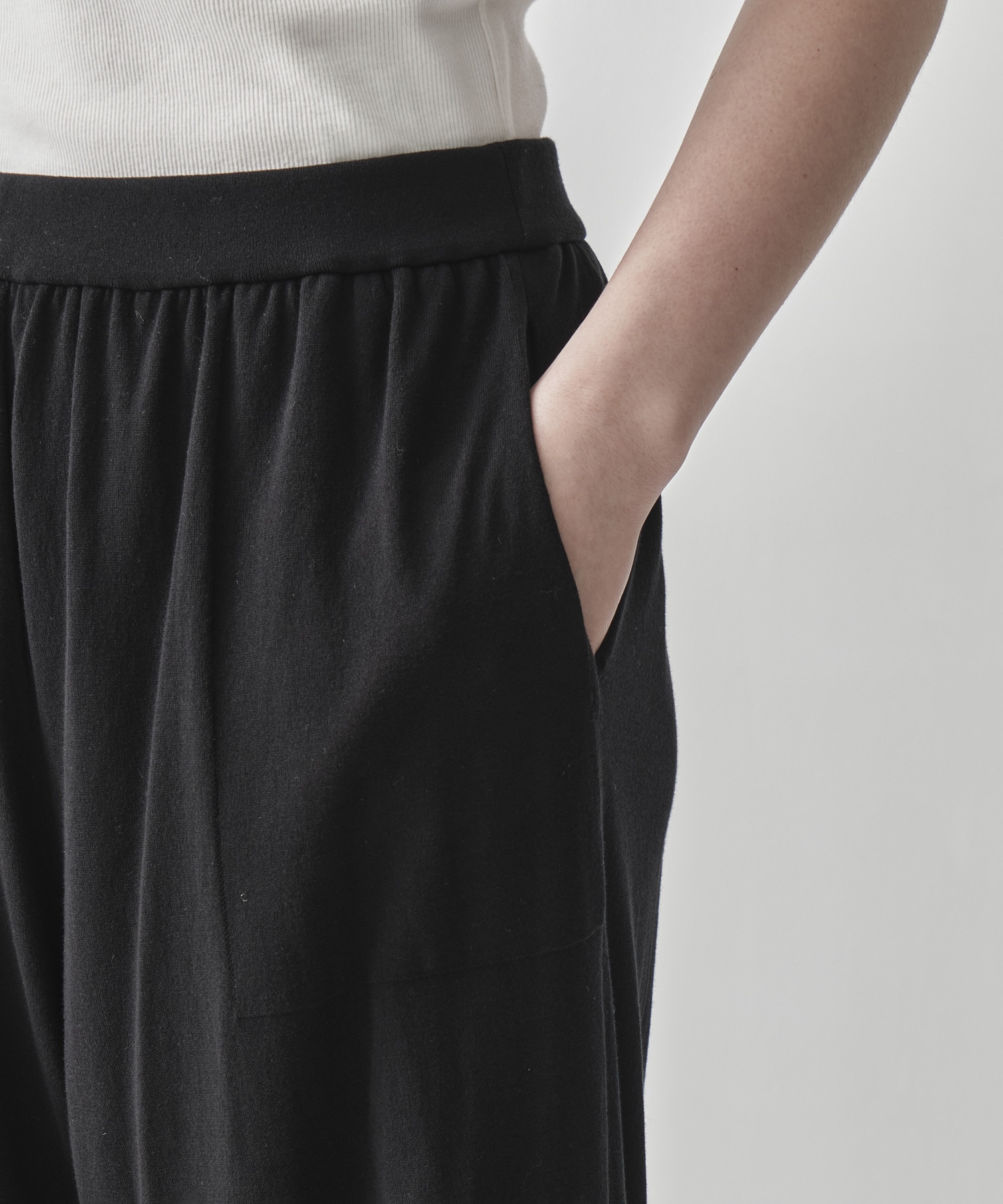 HIGH TWIST COTTON WIDE EASY PANTS ATON