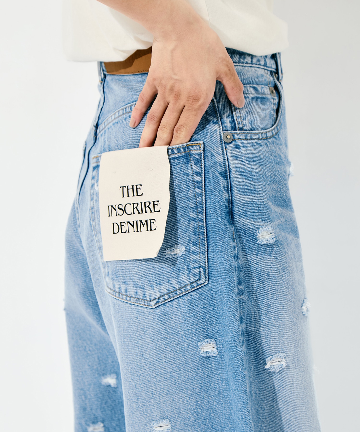 Dot Hole Denim Pants INSCRIRE