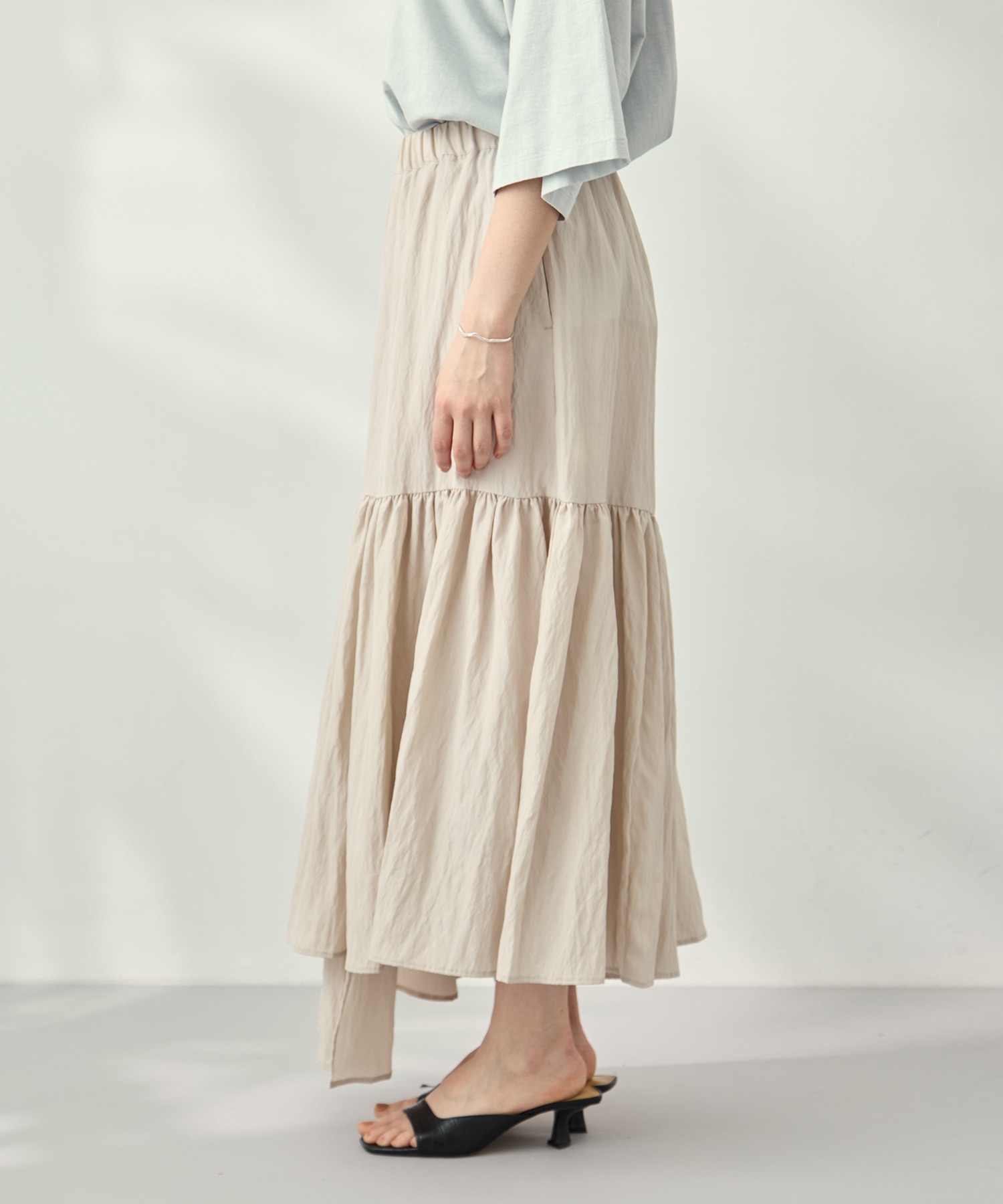 Viscose washer gather skirt 08sircus