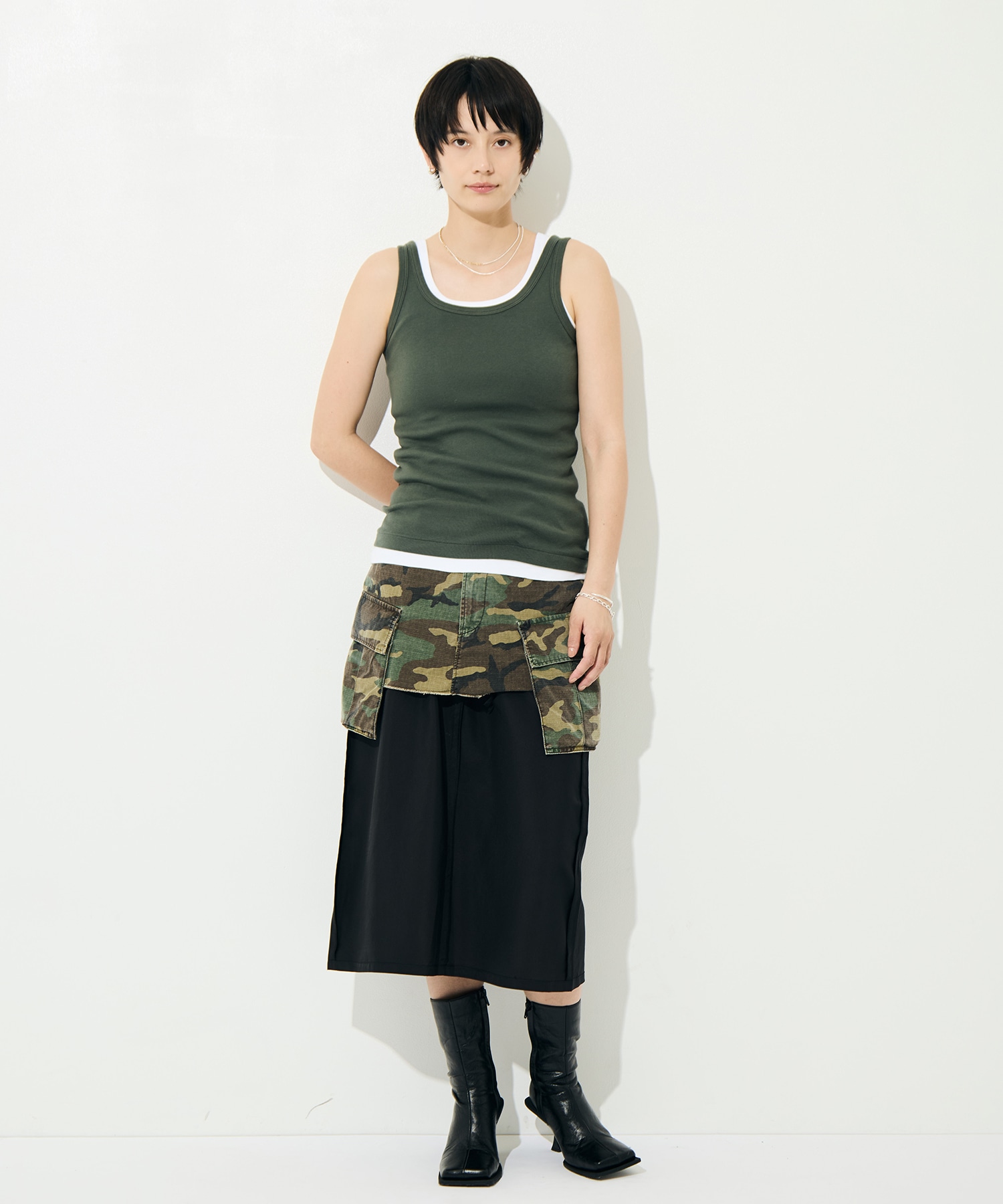 Cargo Layered Skirt INSCRIRE