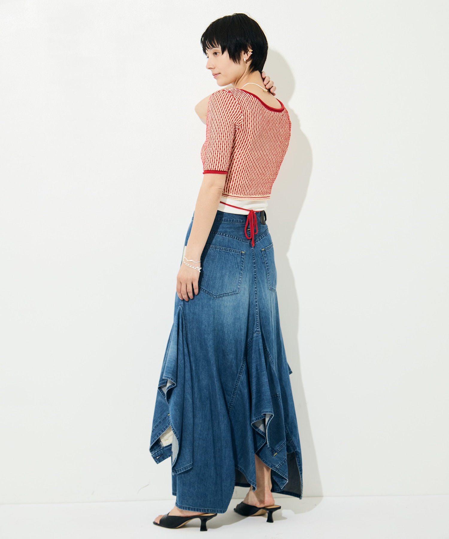 RIPPLE LACE-UP KNIT muller of yoshiokubo