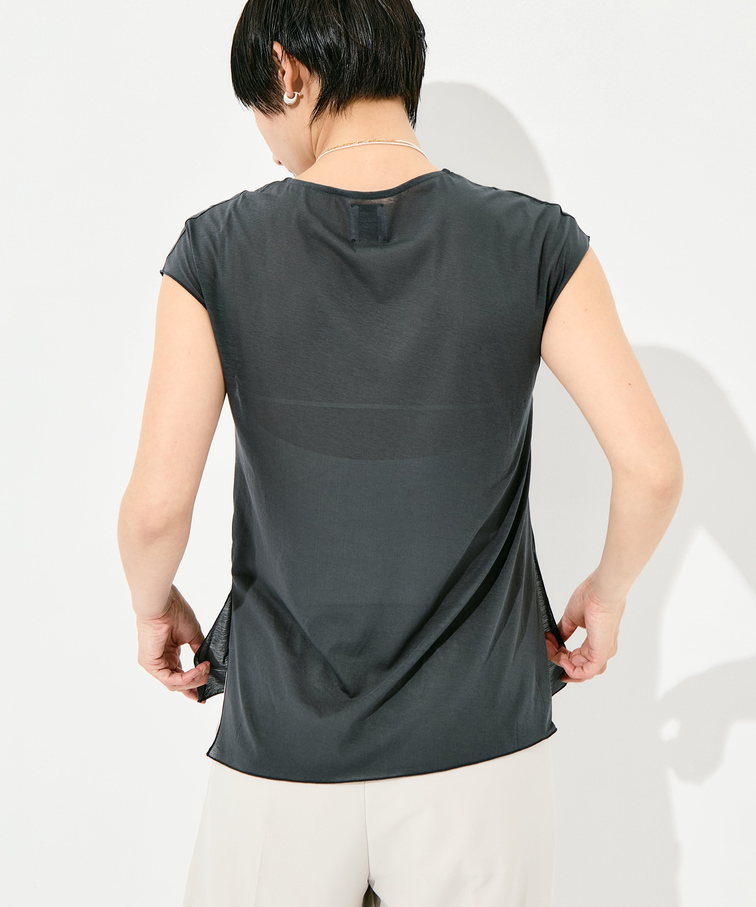 Side Slit French Sleeve T GOOD PEOPLE GOOD STITCHING GOOD PRODUCT