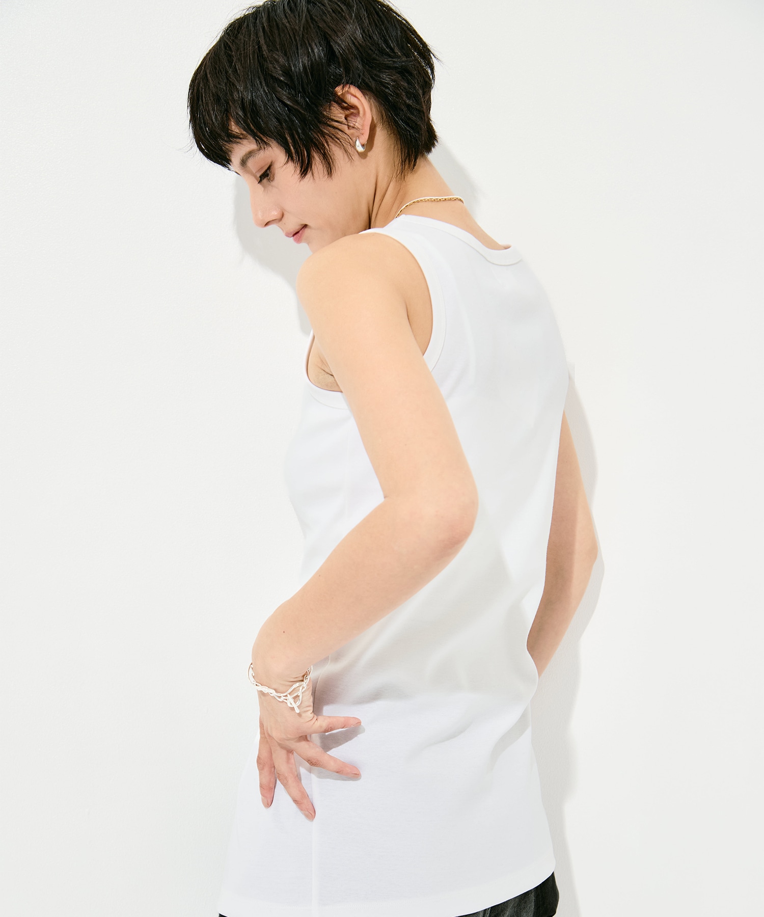 Sanfokin Cotton Slit Tanc-top WRAPINKNOT