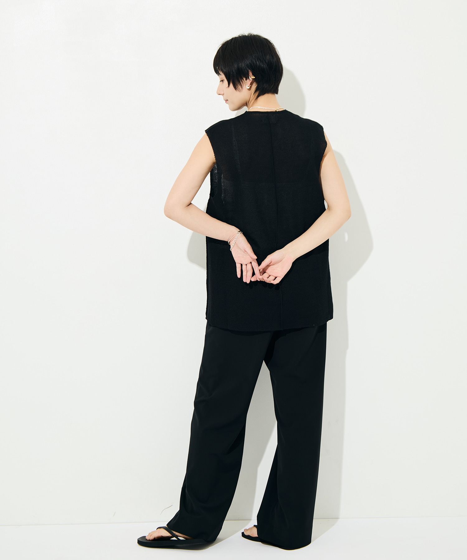 Dry Sheer Milano Knit vest WRAPINKNOT