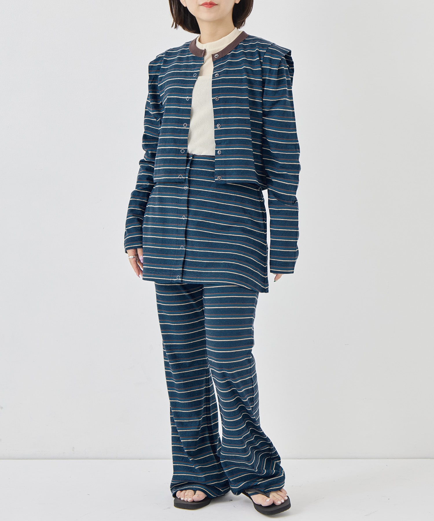 Multi-Border Layered Pants PHEENY