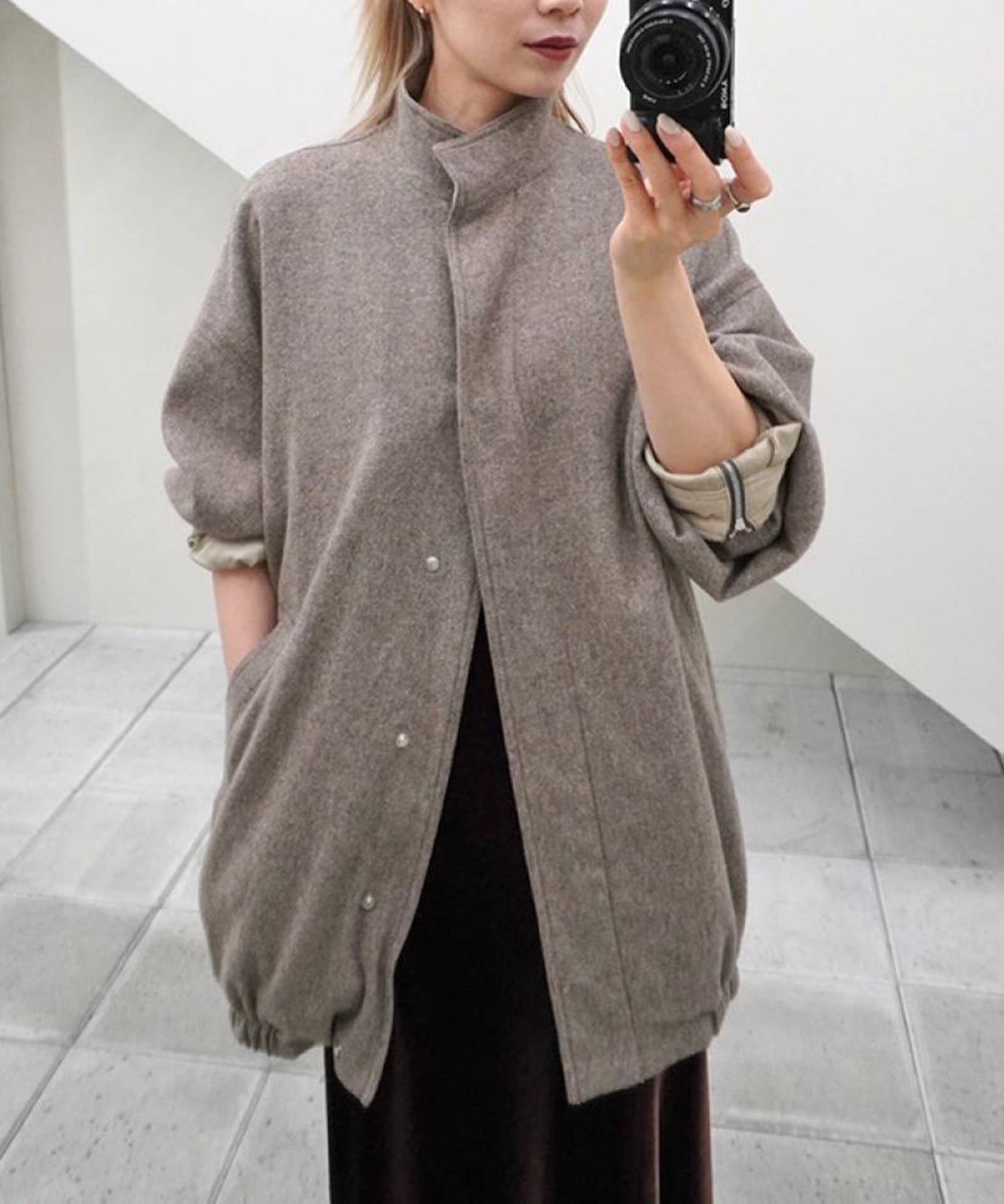 Silknep Tweed Blouson TODAYFUL