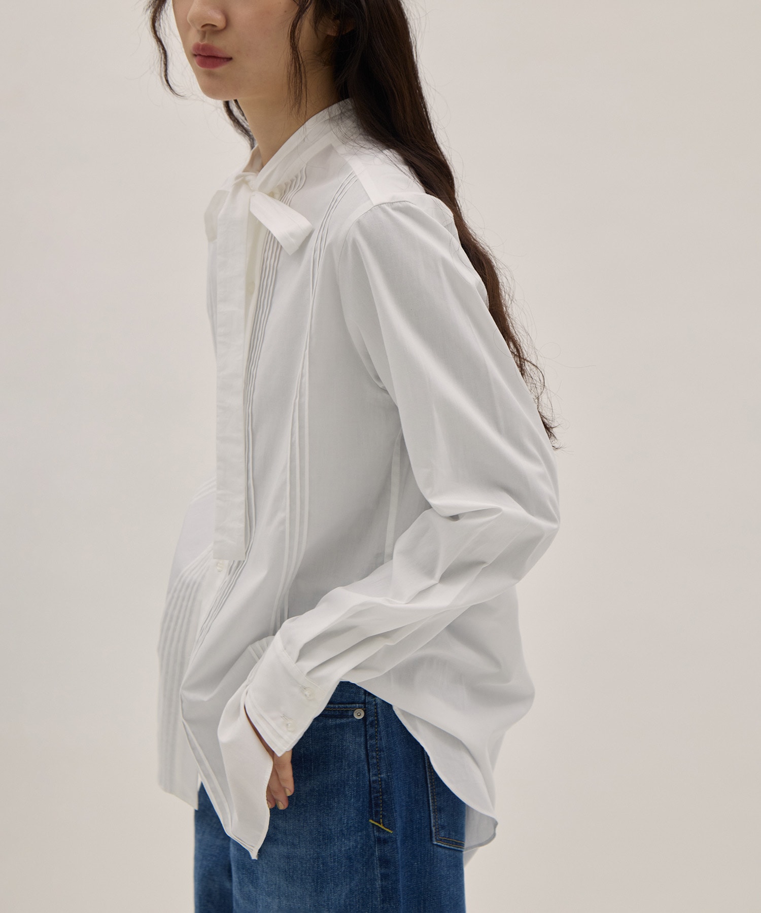 Ribbon Tie Blouse - Solid＆Leopard RhodolirioN