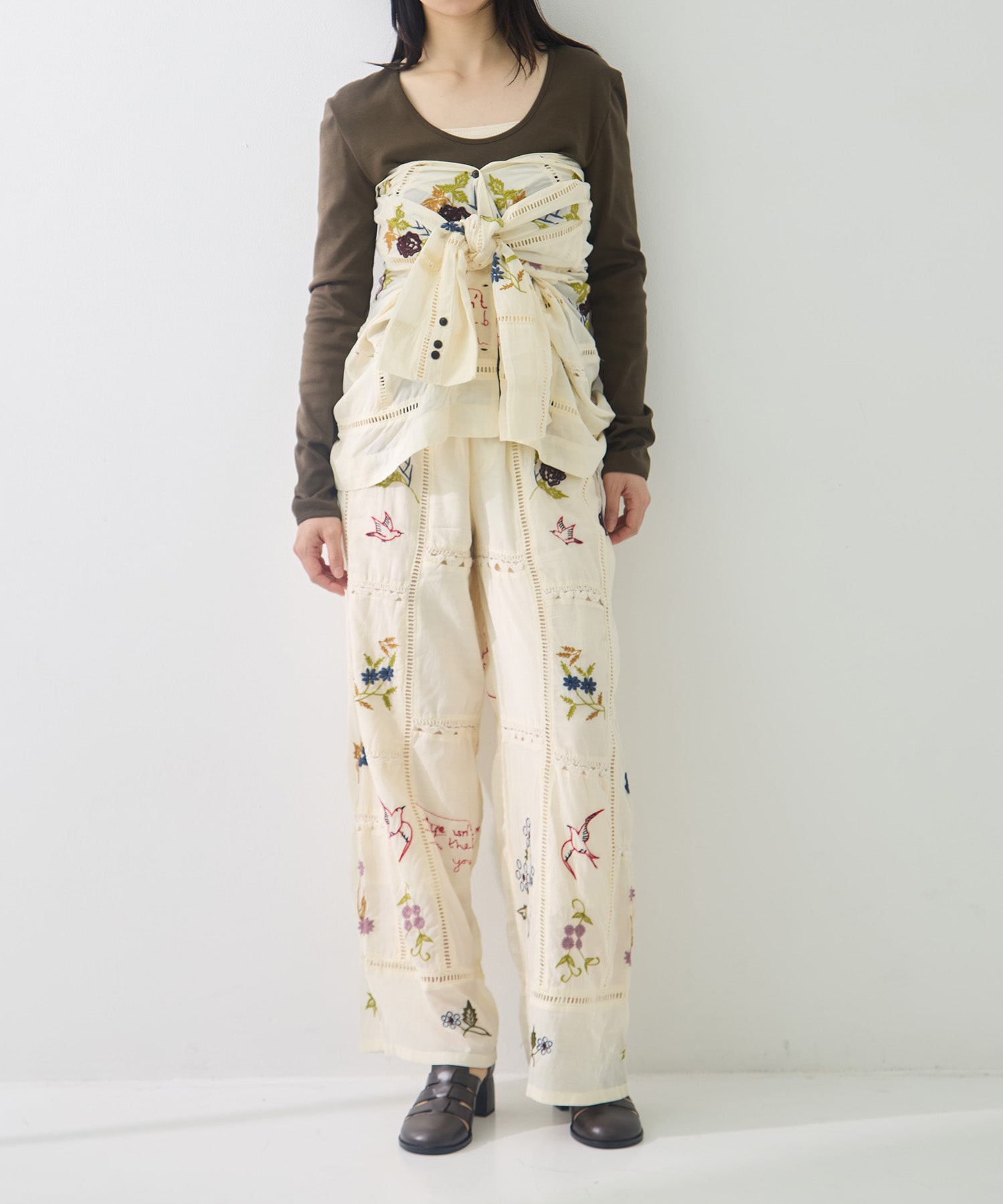 Embroidery Patchwork Shirts TODAYFUL