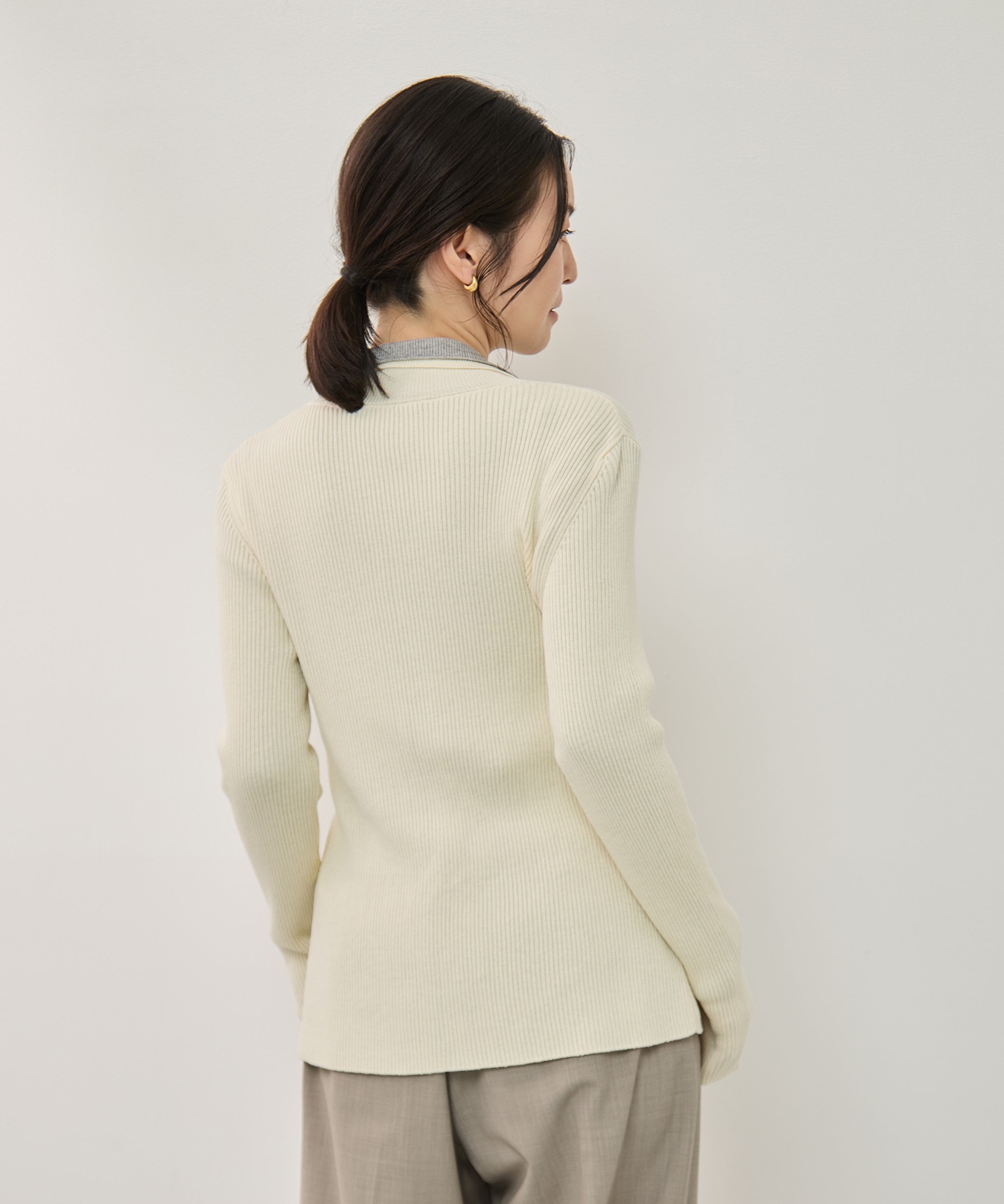 カシミアブレンドニットカーディガン KEY TIMEZ