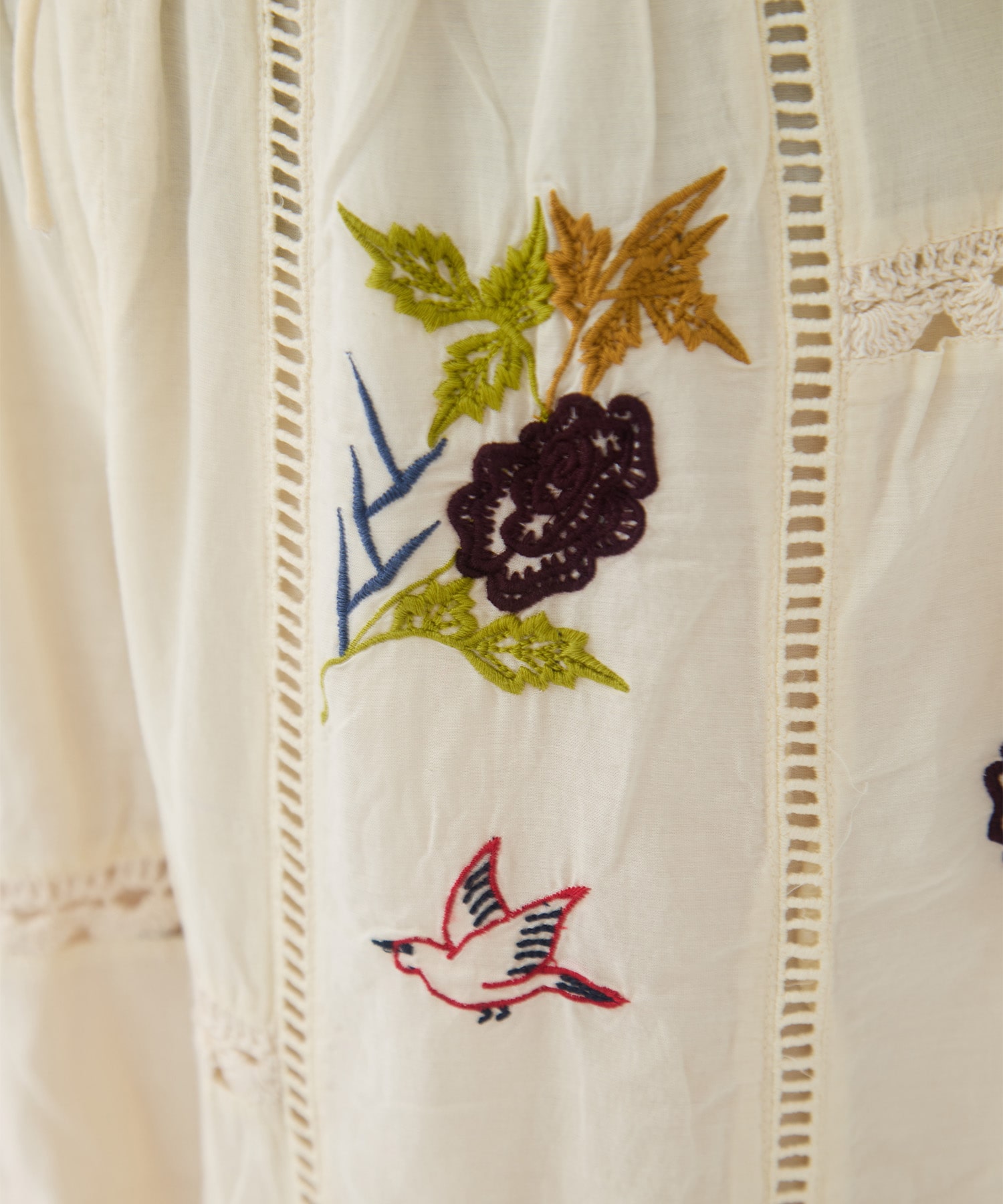 Embroidery Patchwork Trousers TODAYFUL