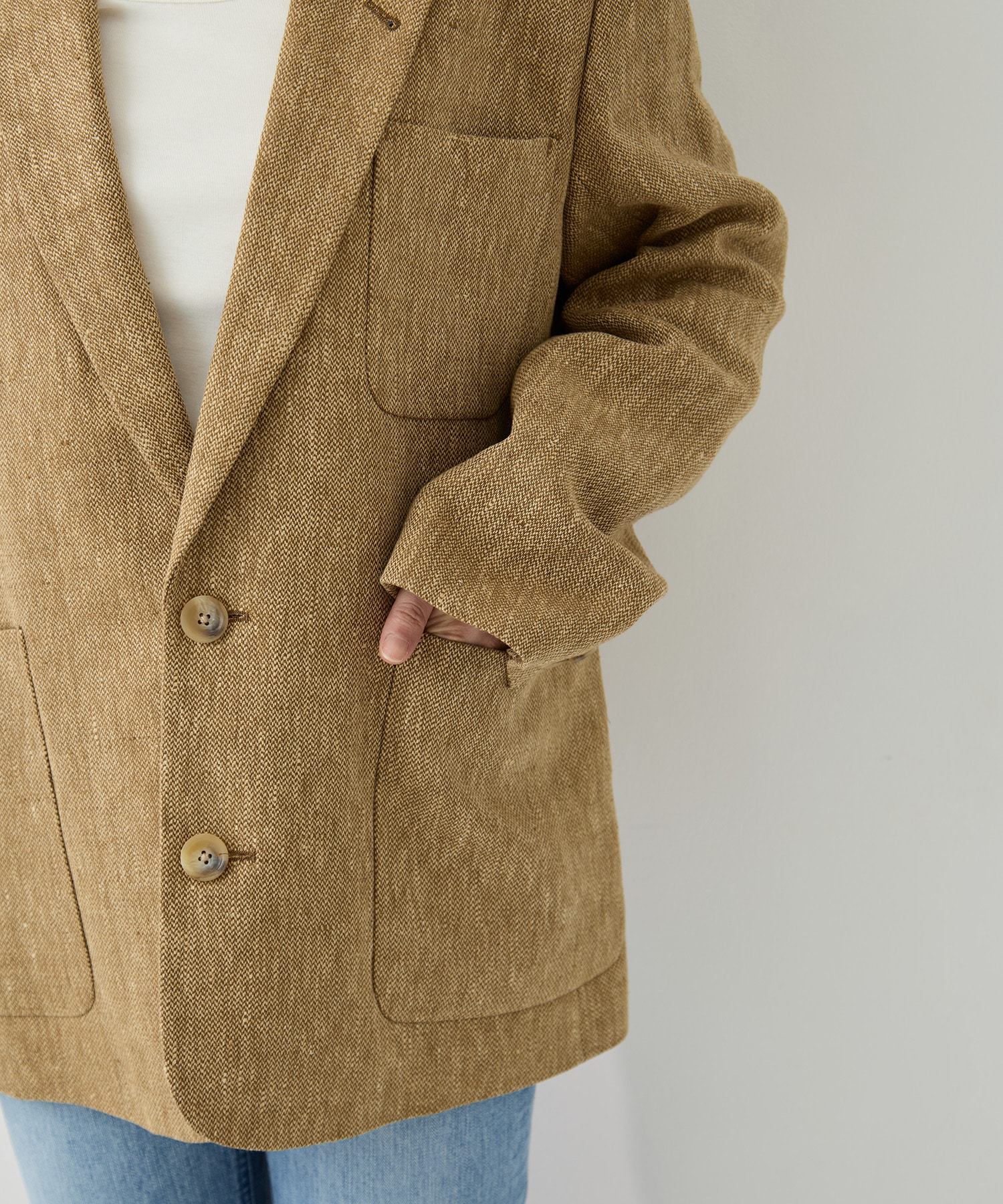 Boyfriend Linen Jacket TODAYFUL