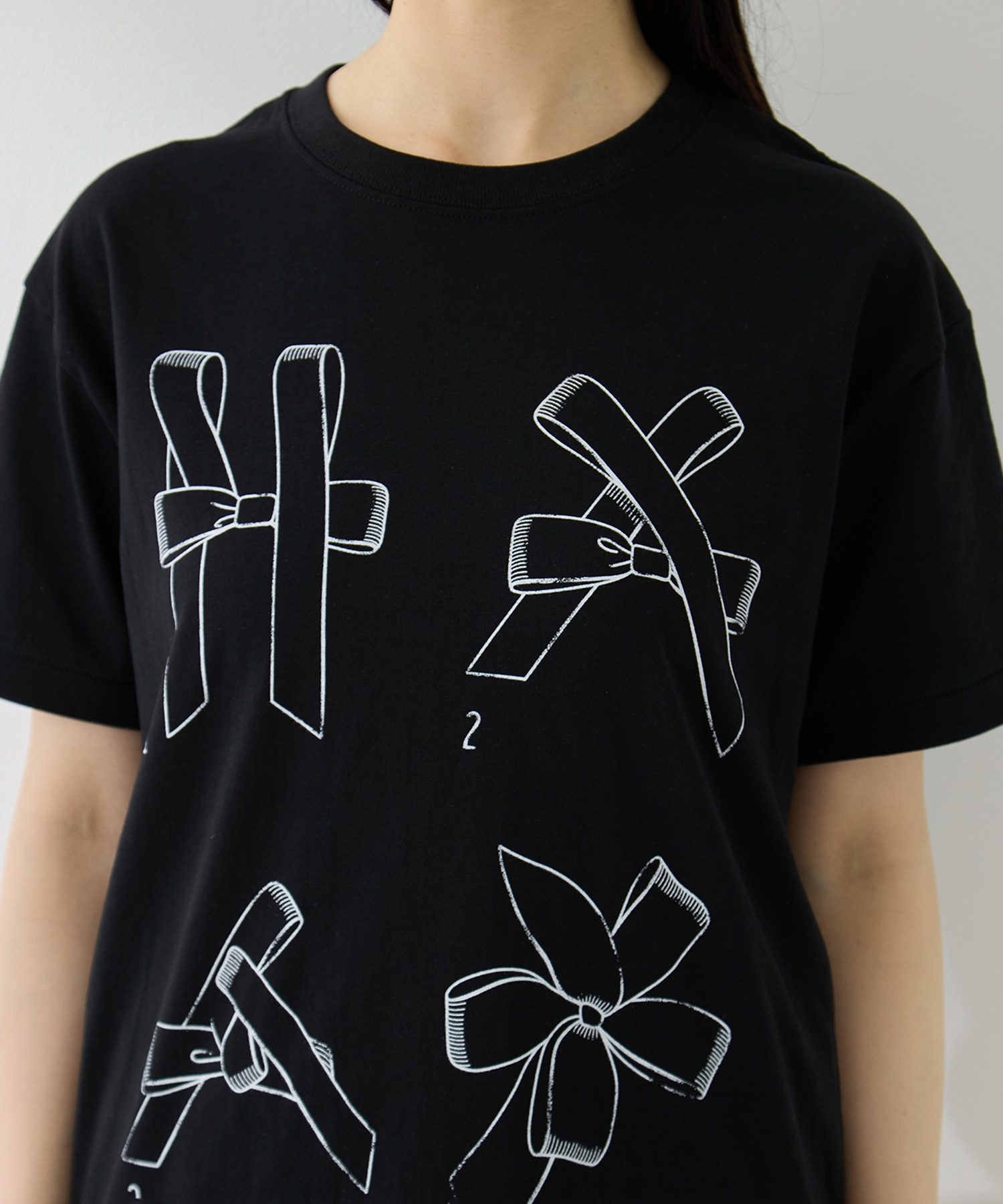 Printed Making a bow with Ribbon Tee RhodolirioN