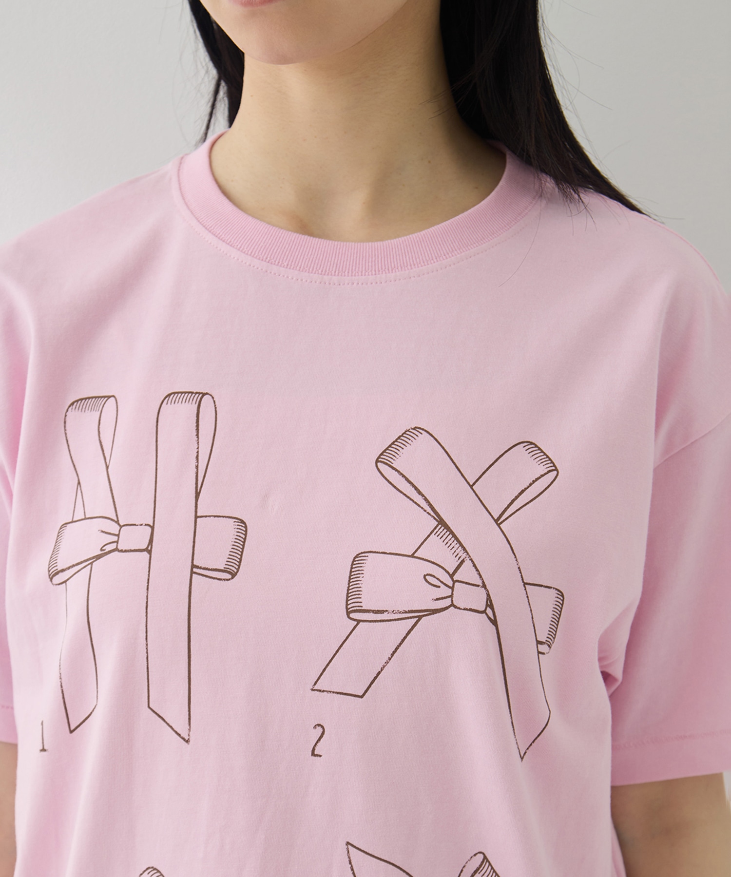 Printed Making a bow with Ribbon Tee RhodolirioN