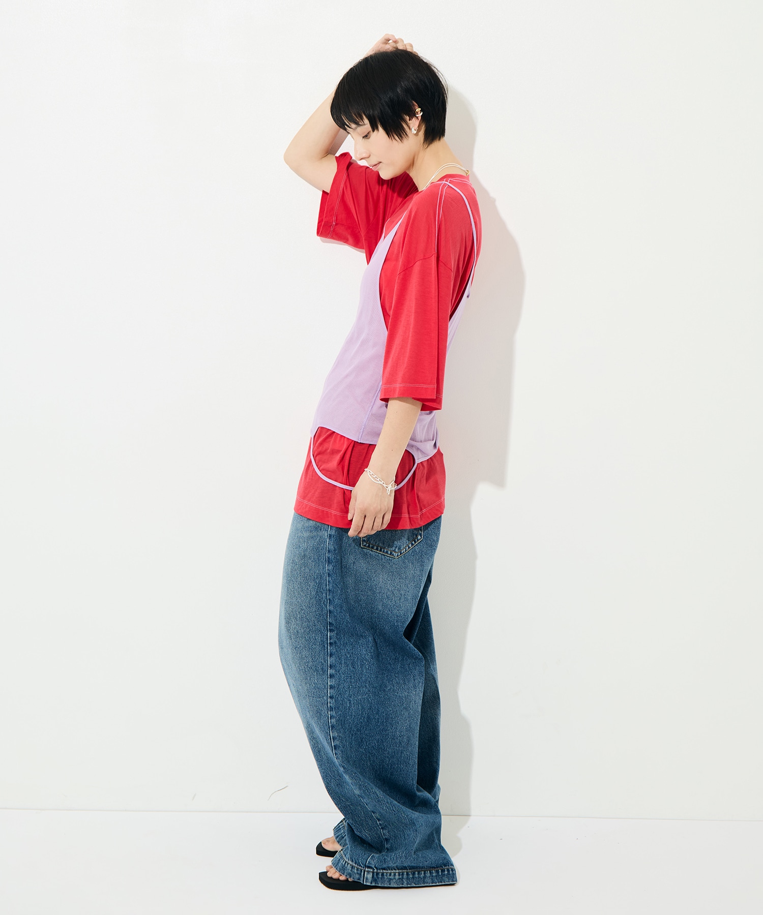 Camisole Top & Loose-fitting Tee - Unit Tops RhodolirioN