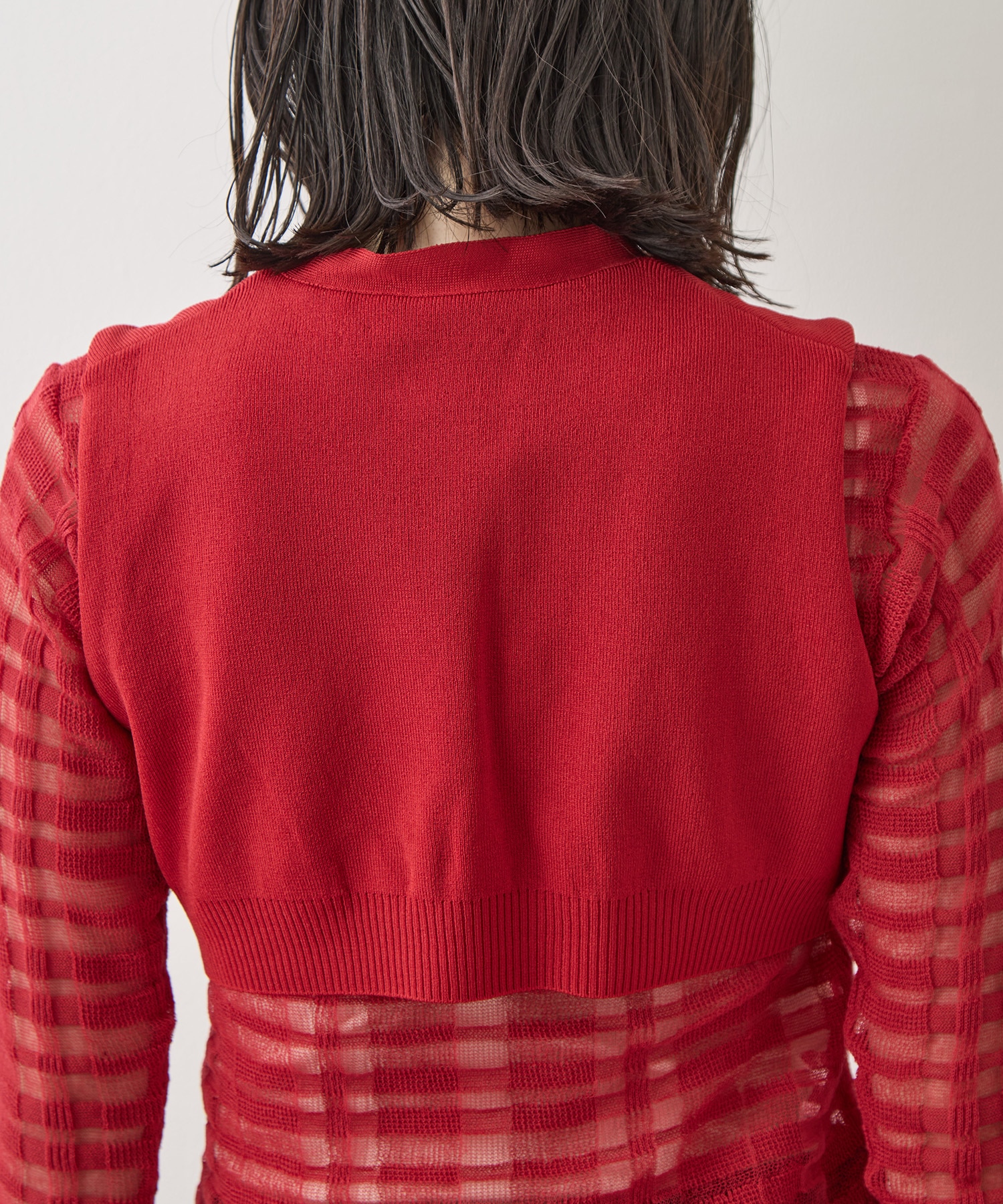 CURVED HEM KNIT TOPS TAN