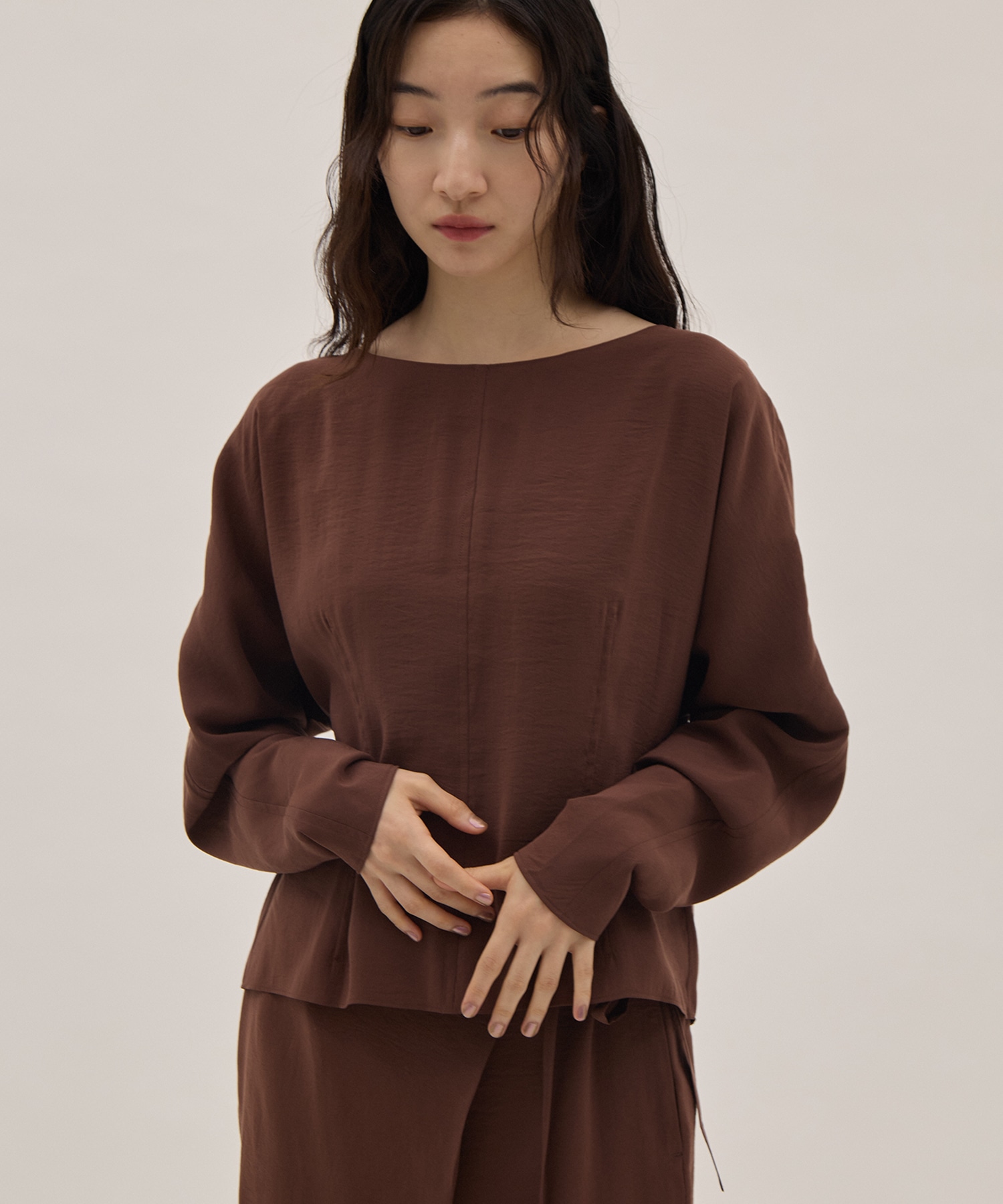 RAYON-POLYESTER BROAD BLOUSE YLEVE