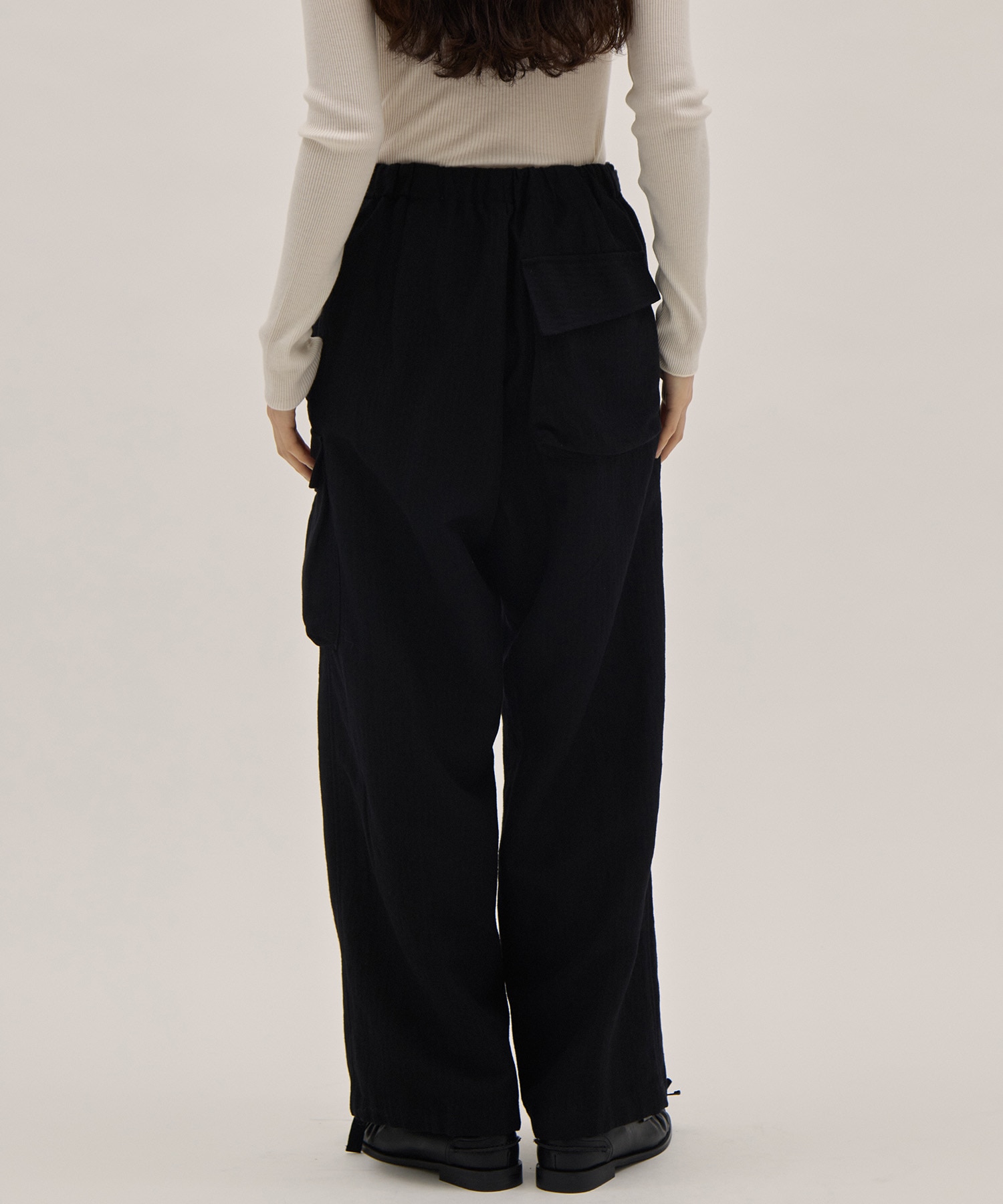 Wool Linen Herringbone Cargo Pants PONTI