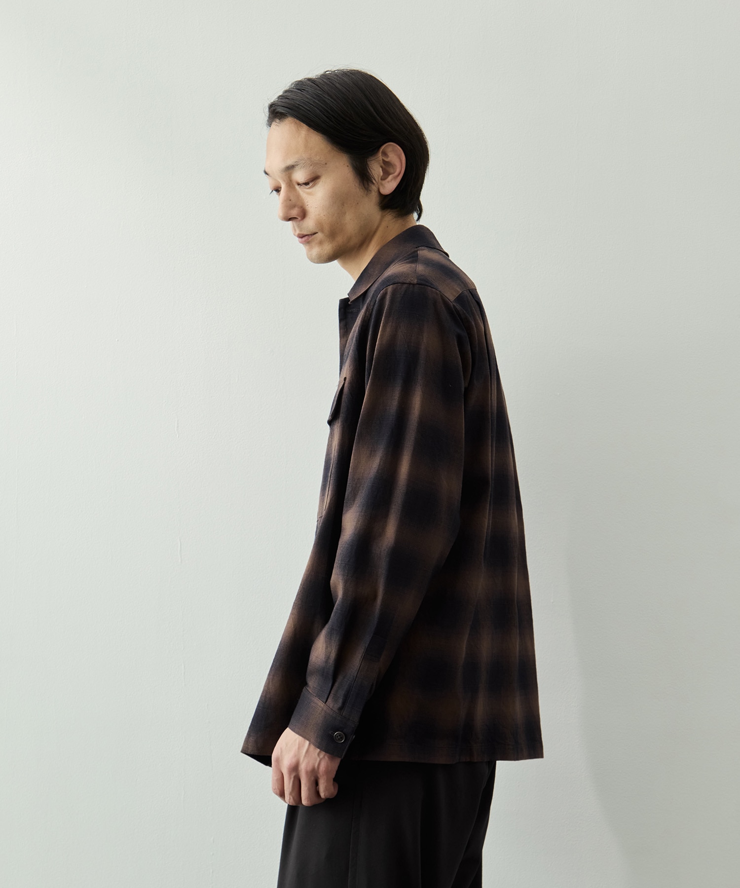 ロープインディゴオンブレCPOシャツ KEY TIMEZ