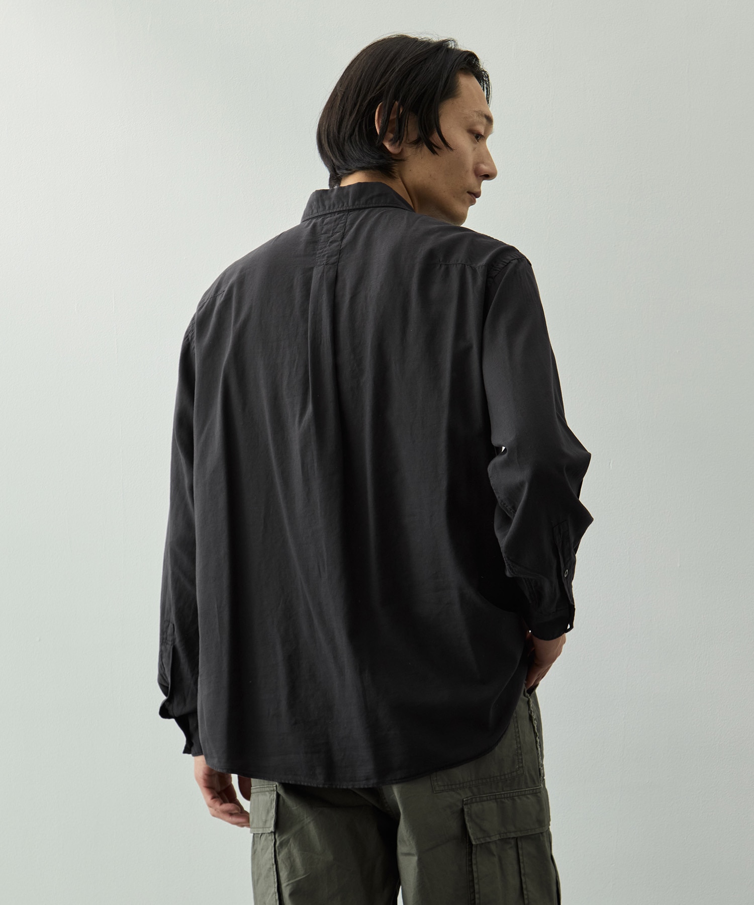 Cotton Silk Twill Garment-dyed Loosed Shirt YOKE