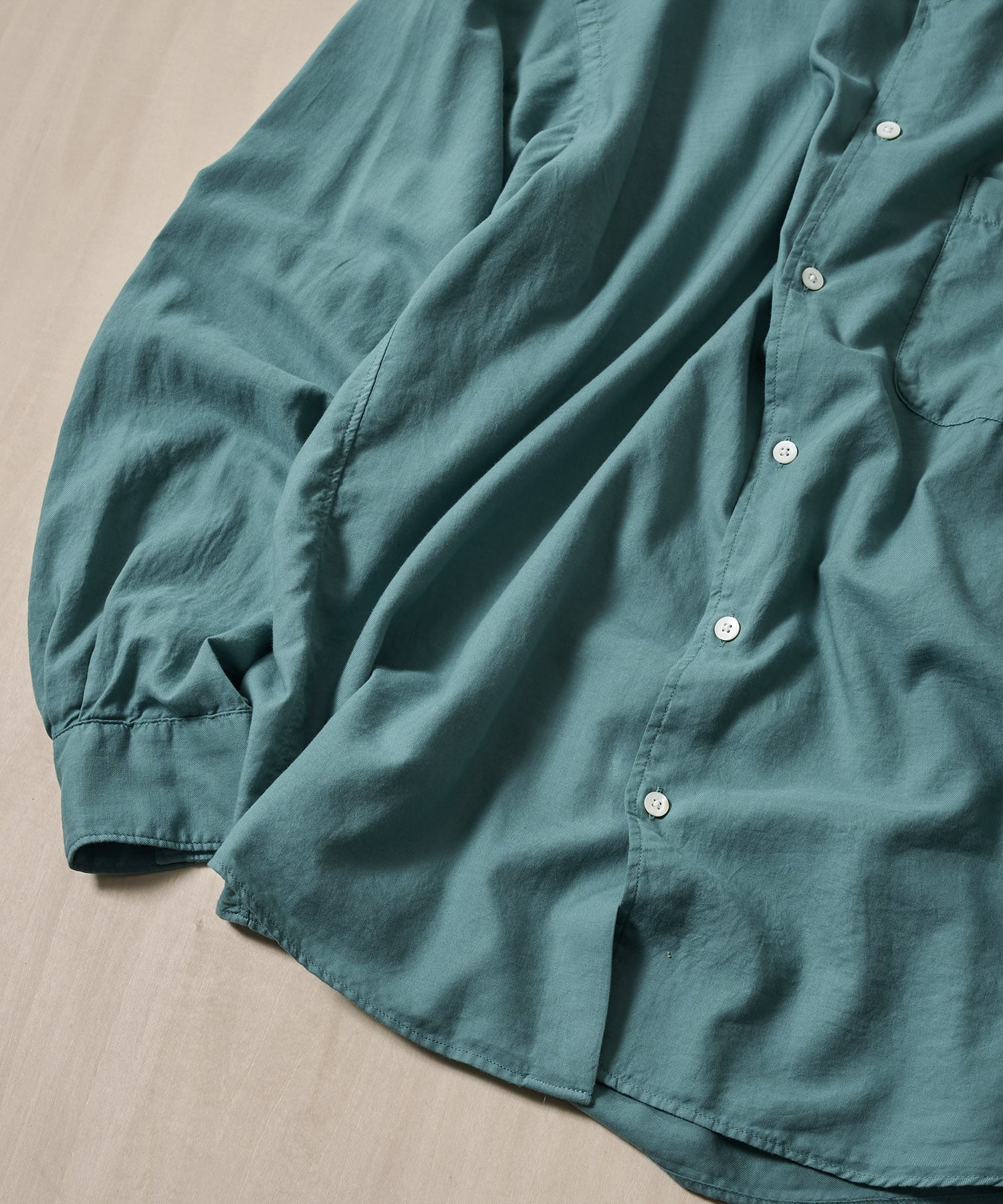 Cotton Silk Twill Garment-dyed Loosed Shirt YOKE
