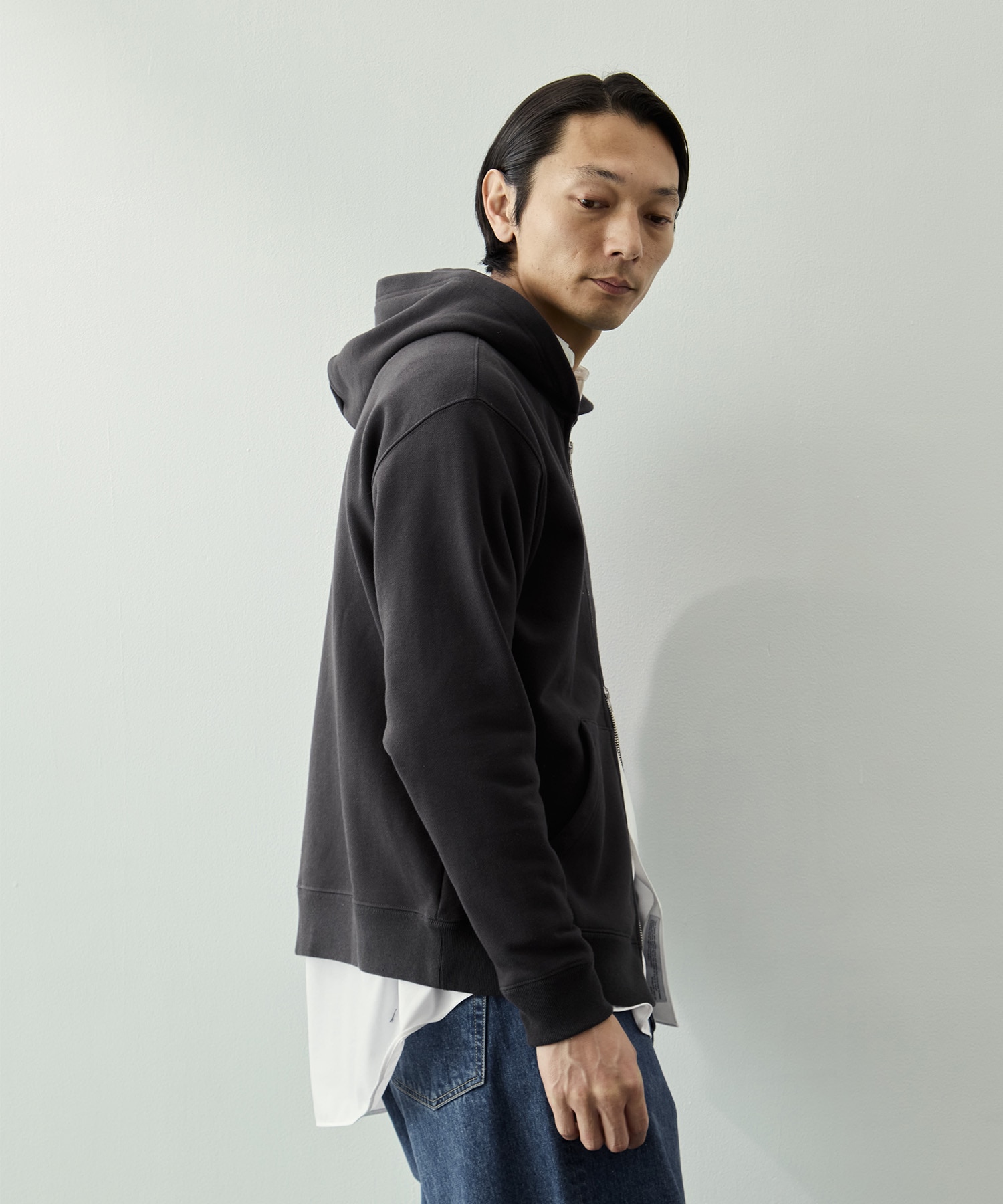 コンパクトループFテリーZipフーディー KEY TIMEZ