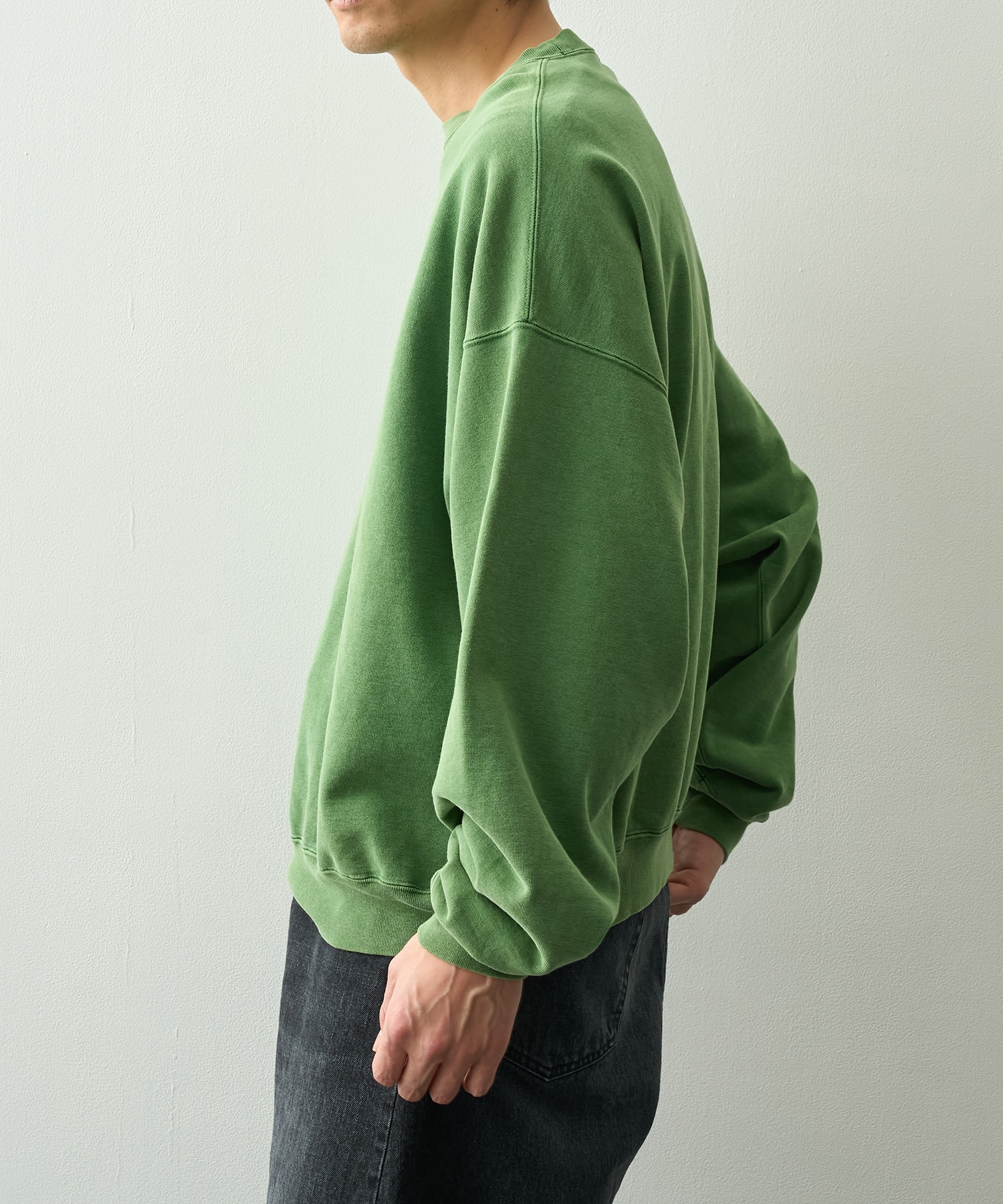 SP加工裏毛BIGサイズクルー REMI RELIEF