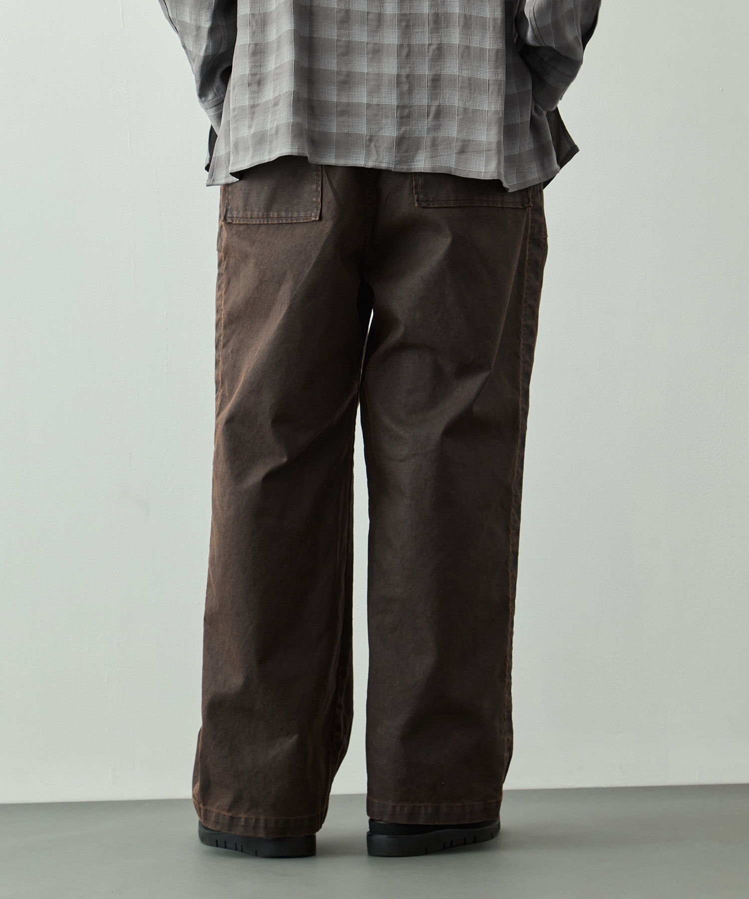 Coating Cotton 1pleated Backer Pants YOKE