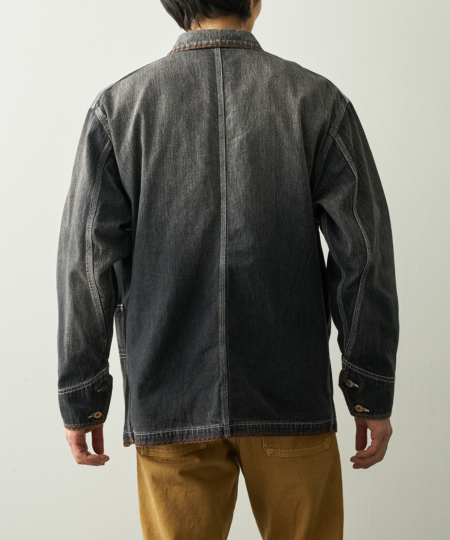 Hand-Embroidered Denim Coverall KHOKI